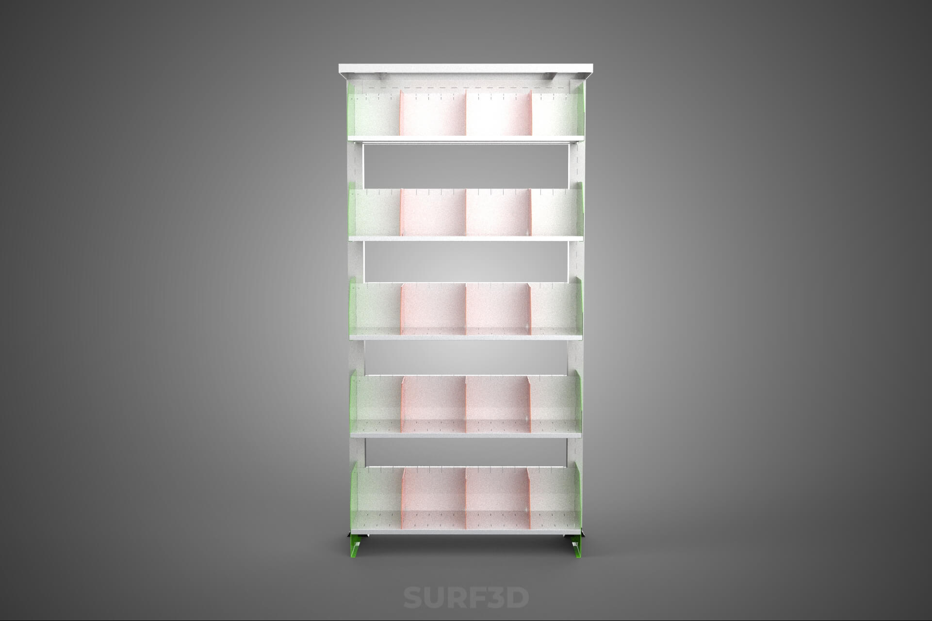 Book Shelf Rack Case Organizer Divider Shelving Bookshelf 3D Model