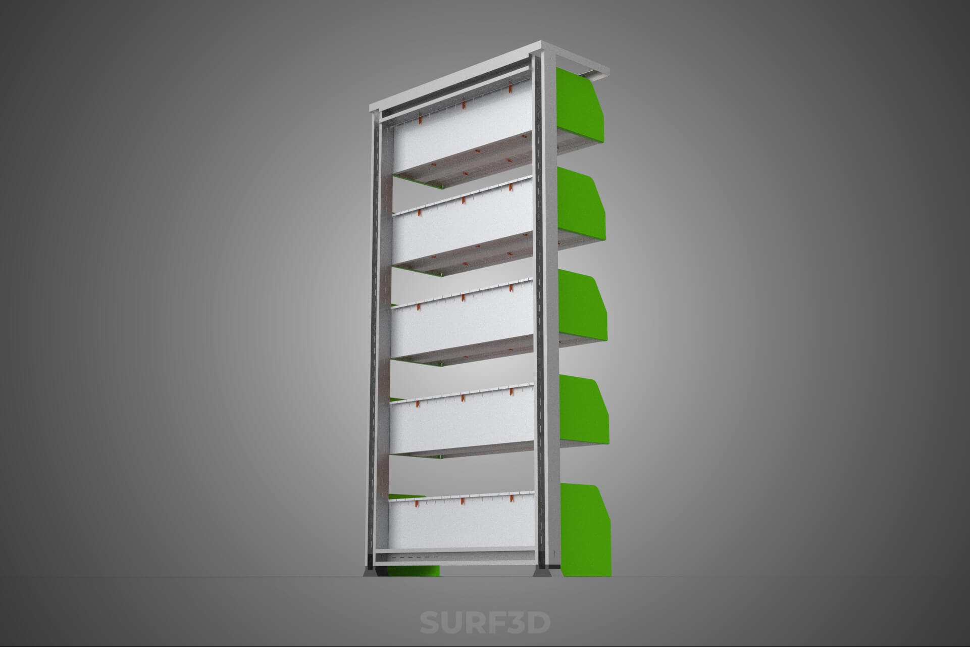 Book Shelf Rack Case Organizer Divider Shelving Bookshelf 3D Model