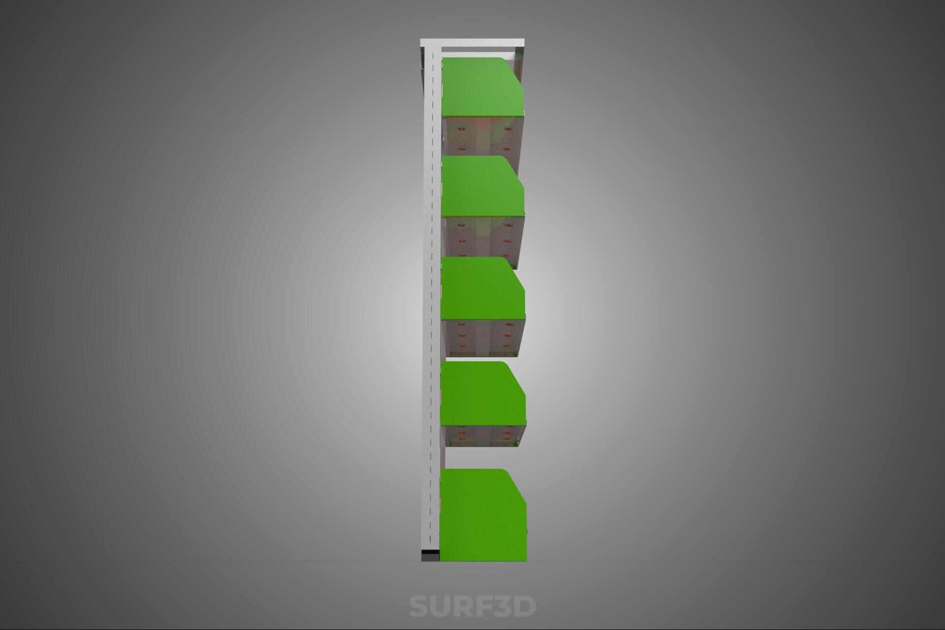 Book Shelf Rack Case Organizer Divider Shelving Bookshelf 3D Model