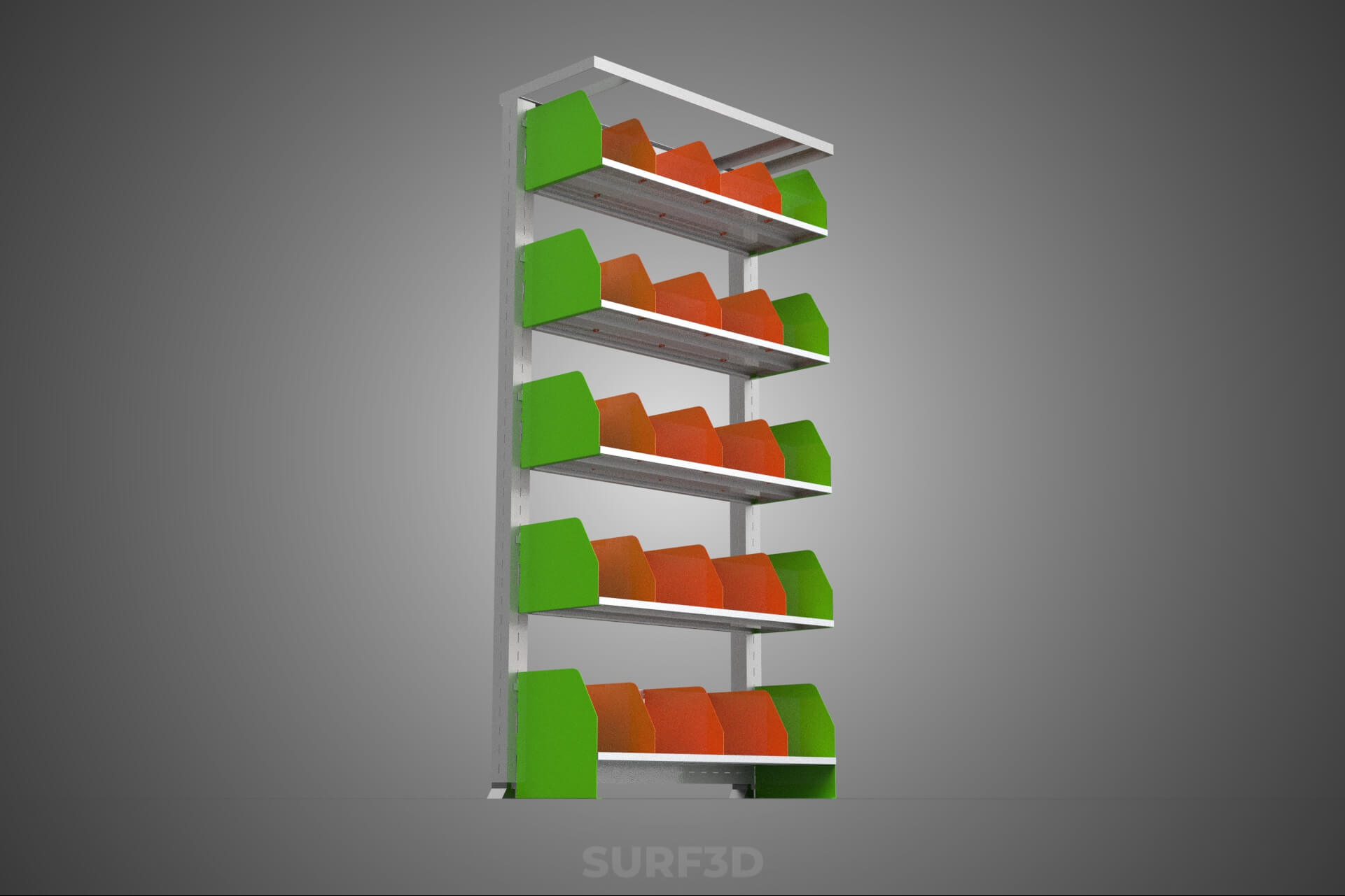 Book Shelf Rack Case Organizer Divider Shelving Bookshelf 3D Model