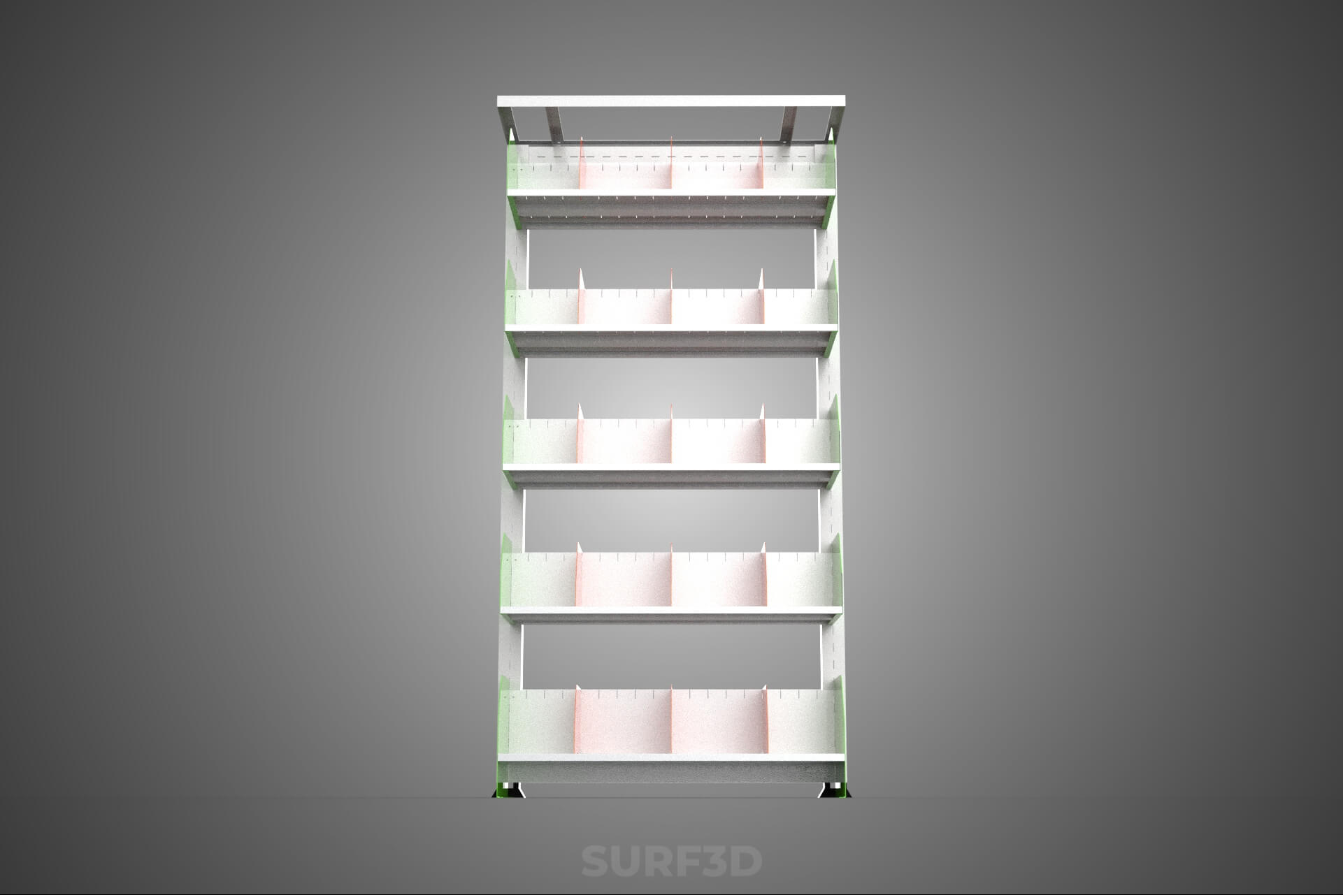 Book Shelf Rack Case Organizer Divider Shelving Bookshelf 3D Model