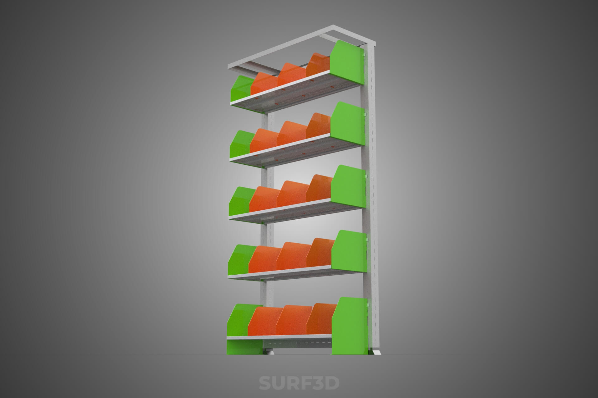 Book Shelf Rack Case Organizer Divider Shelving Bookshelf 3D Model