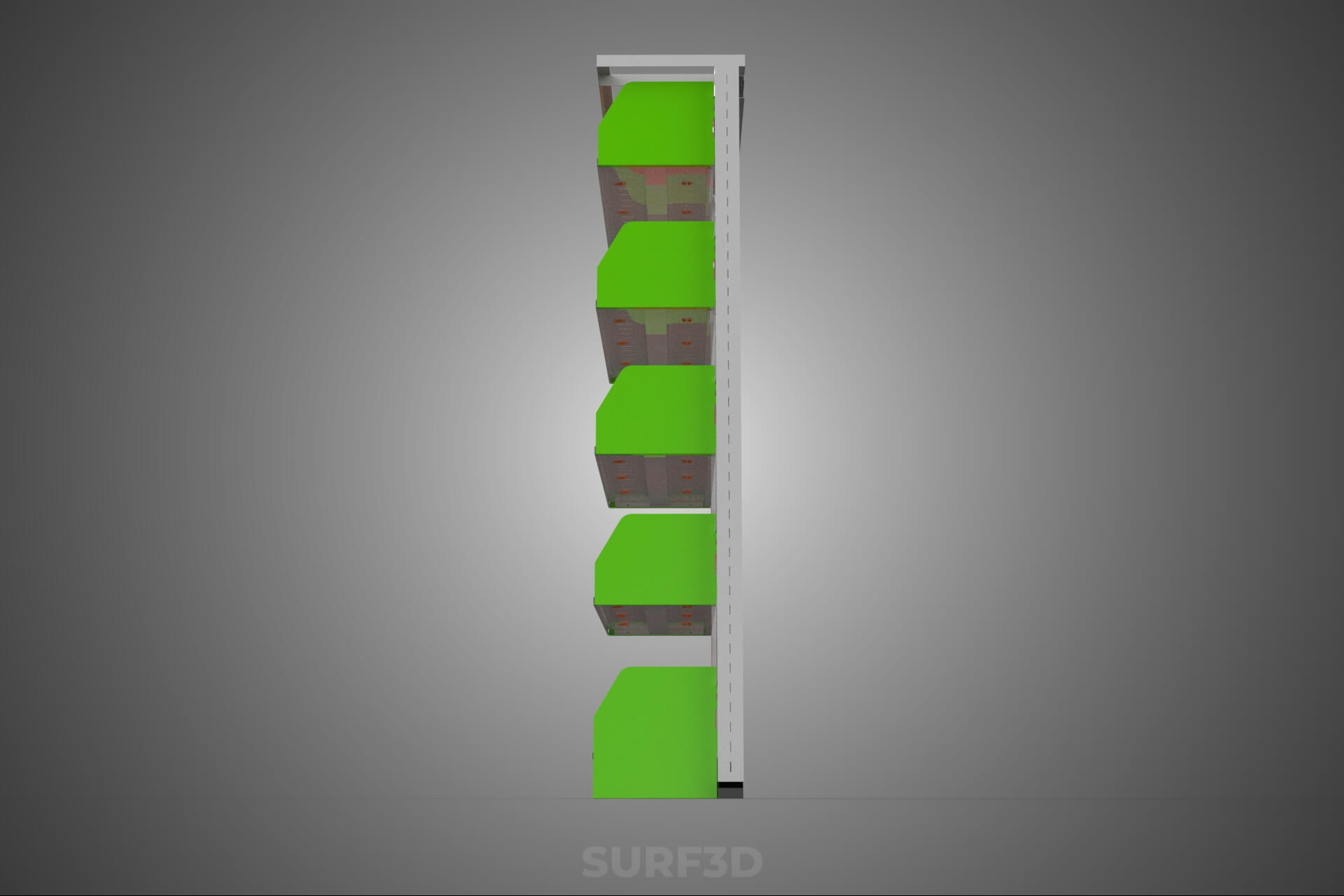 Book Shelf Rack Case Organizer Divider Shelving Bookshelf 3D Model