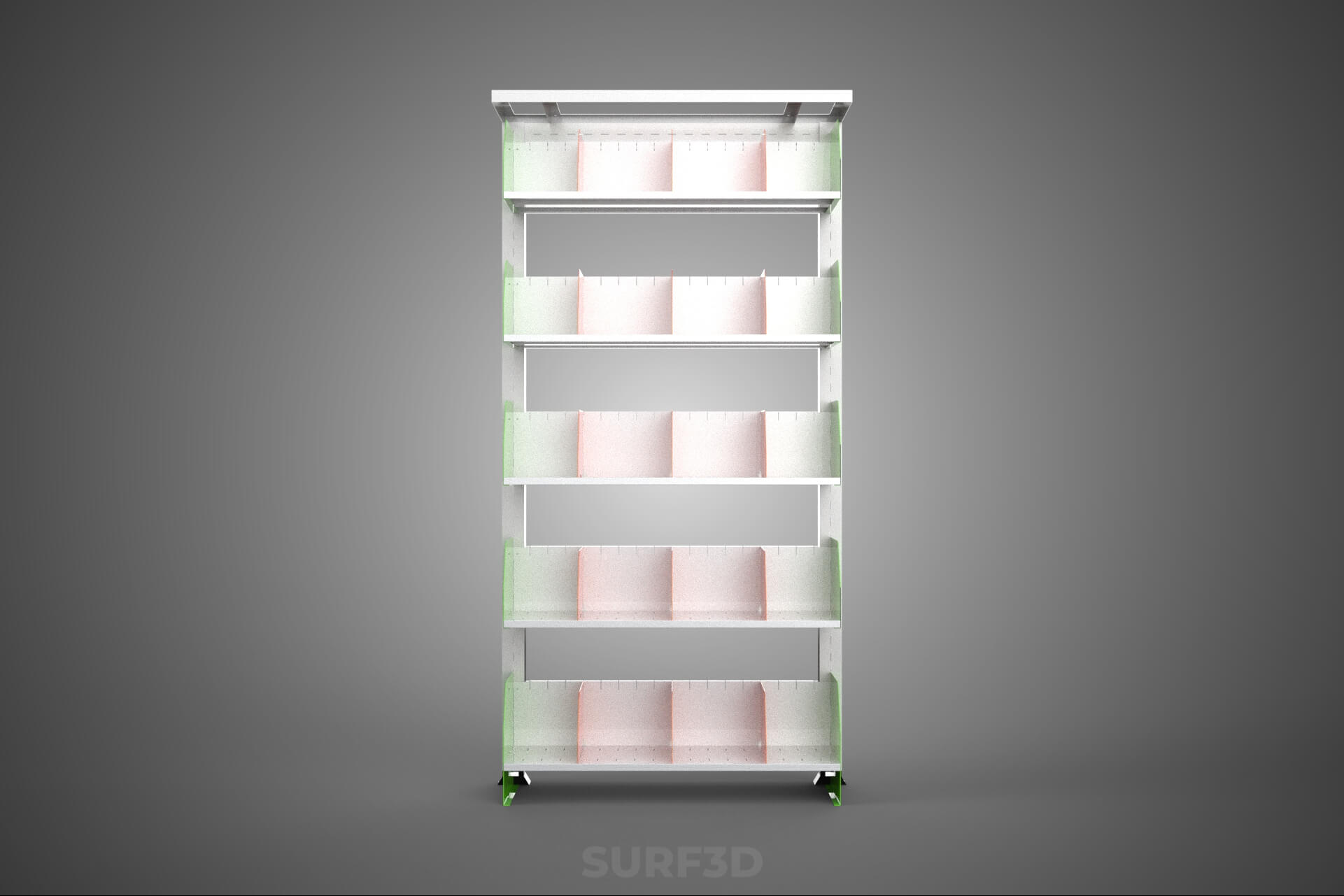 Book Shelf Rack Case Organizer Divider Shelving Bookshelf 3D Model