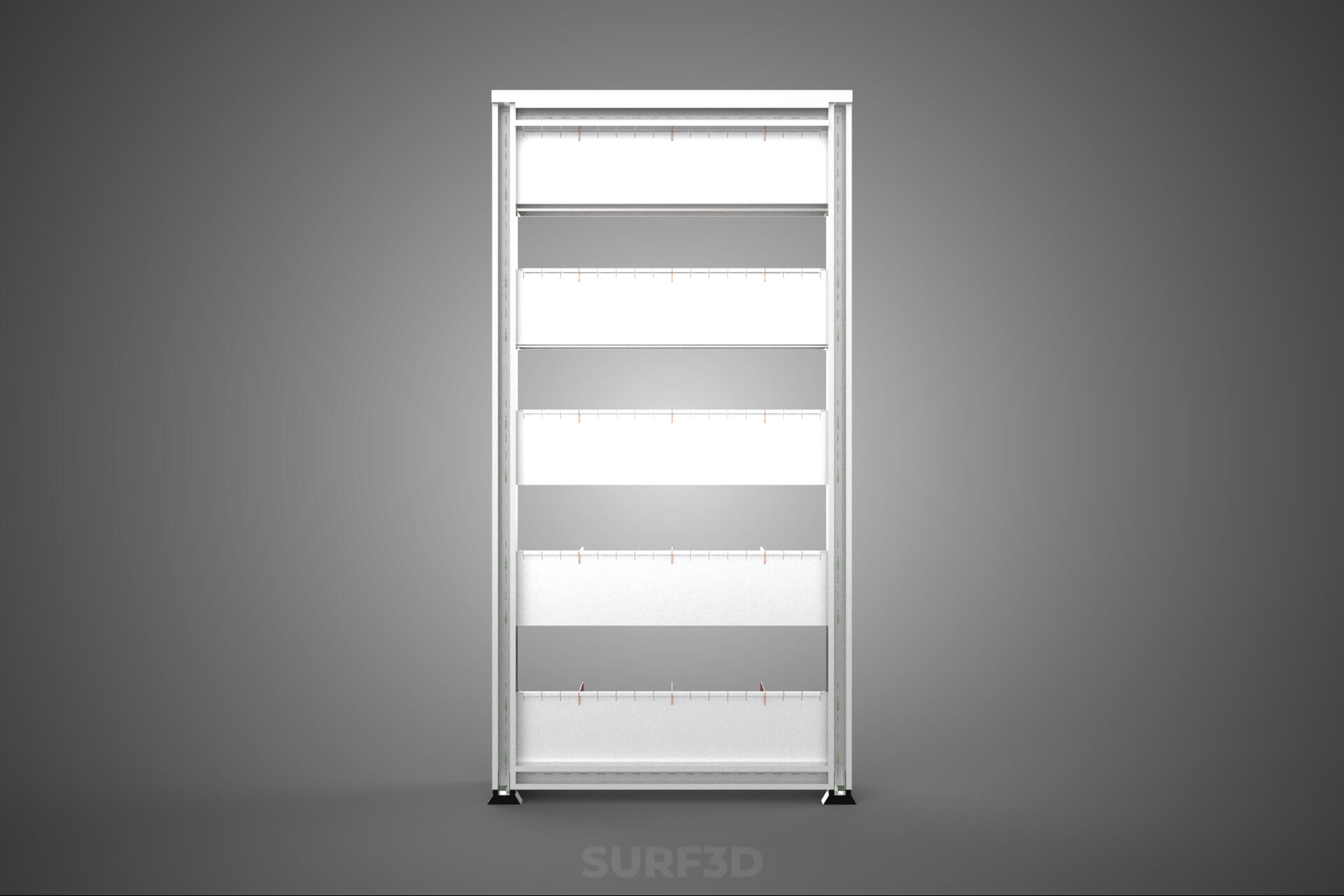 Book Shelf Rack Case Organizer Divider Shelving Bookshelf 3D Model