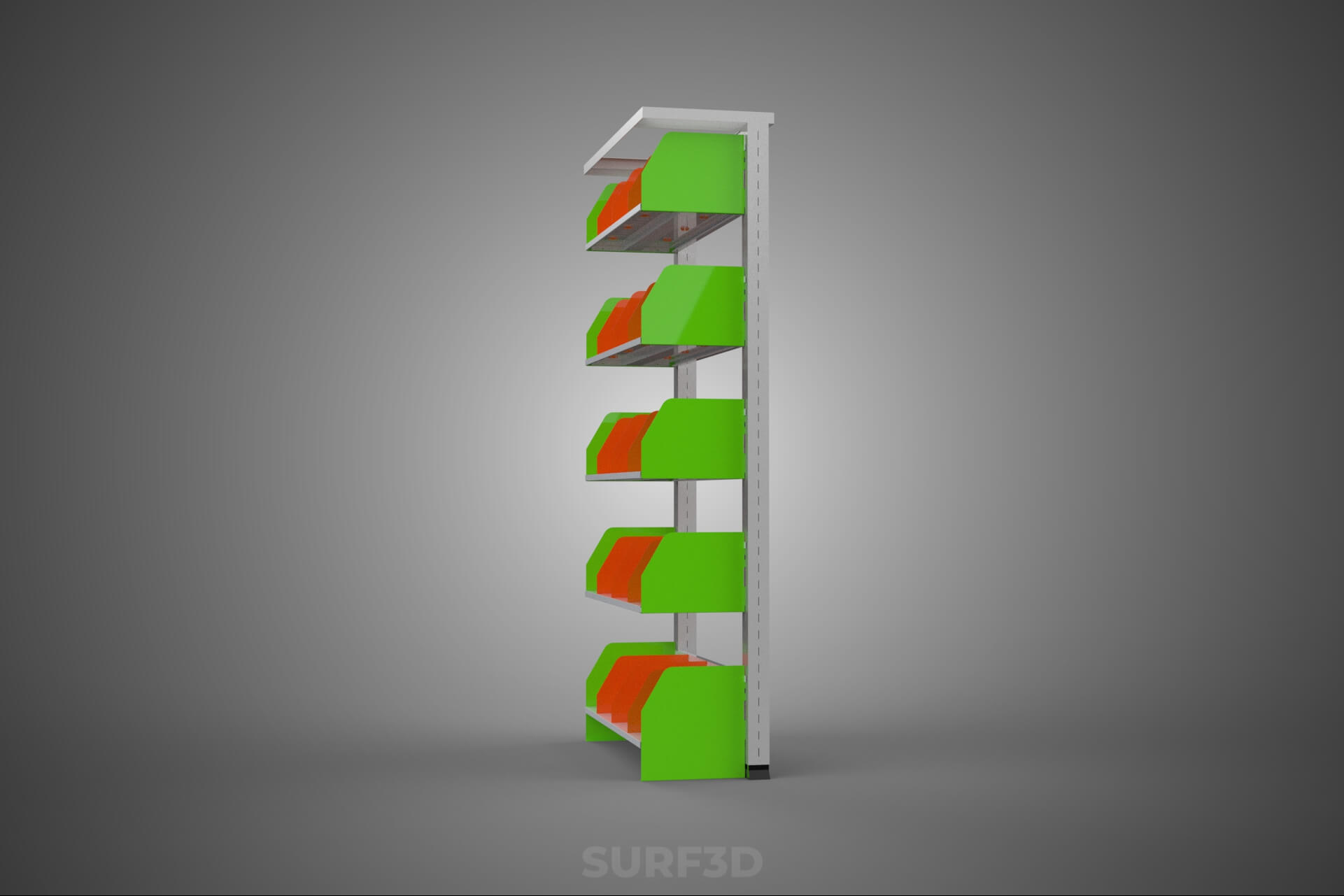 Book Shelf Rack Case Organizer Divider Shelving Bookshelf 3D Model