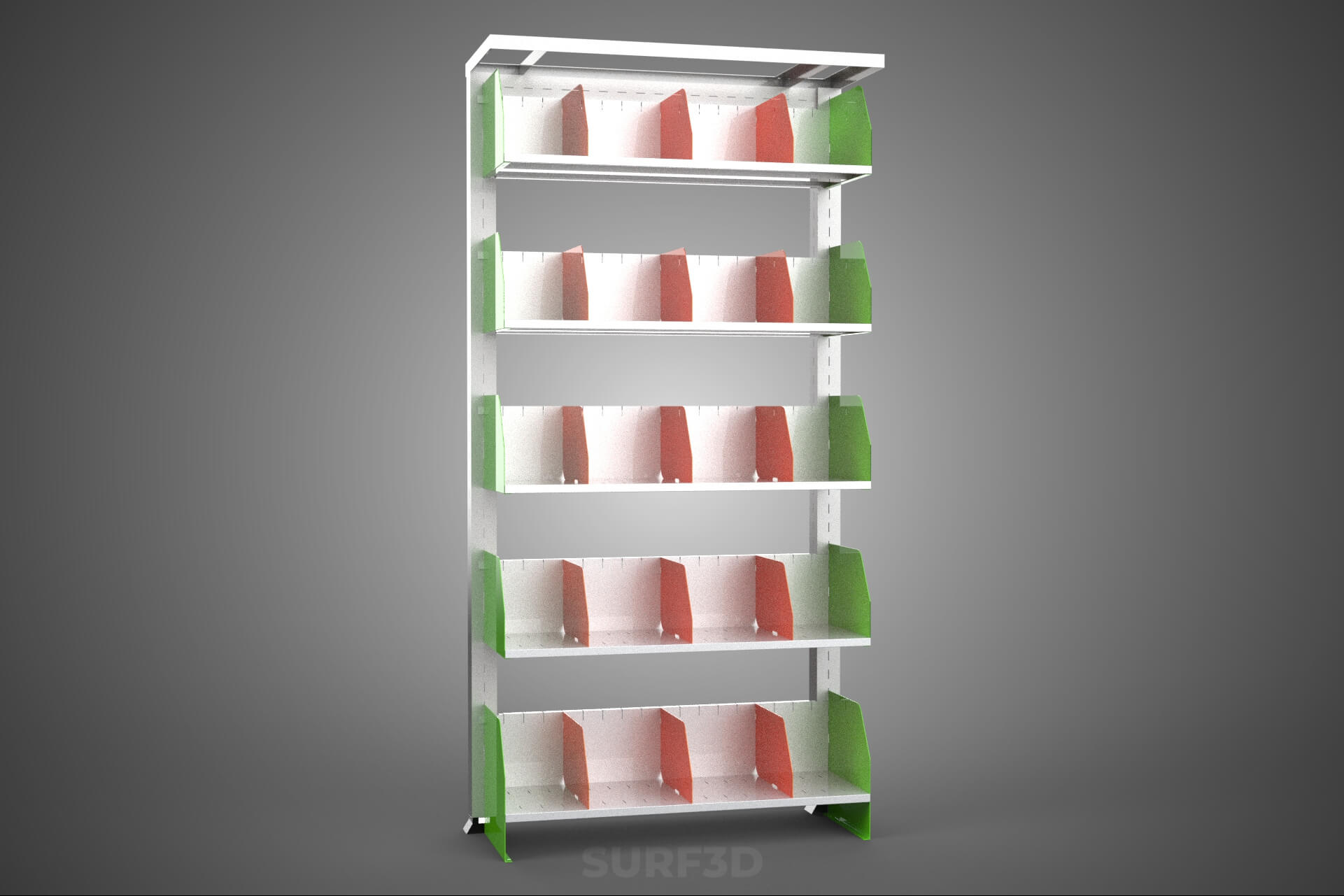 Book Shelf Rack Case Organizer Divider Shelving Bookshelf 3D Model