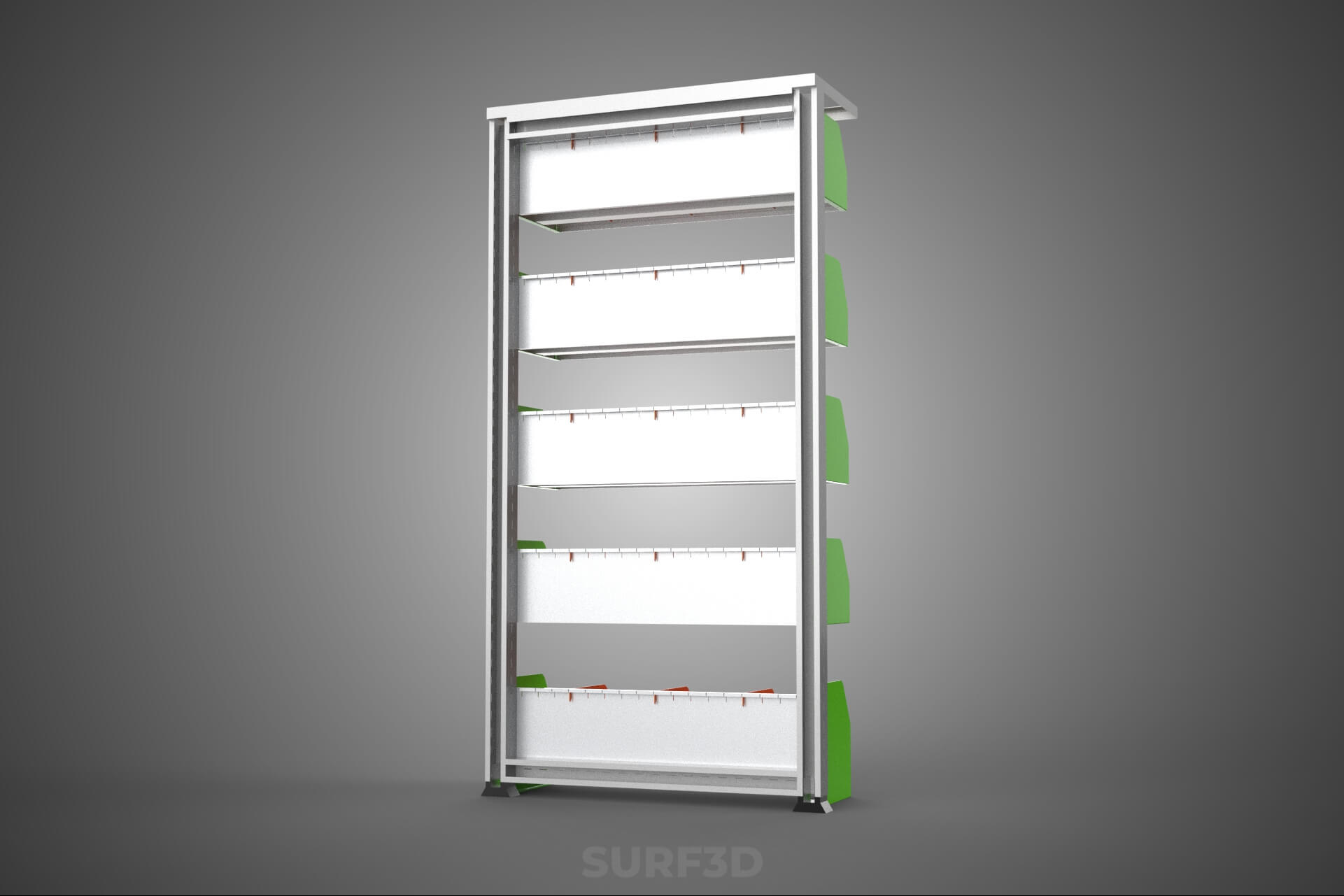 Book Shelf Rack Case Organizer Divider Shelving Bookshelf 3D Model