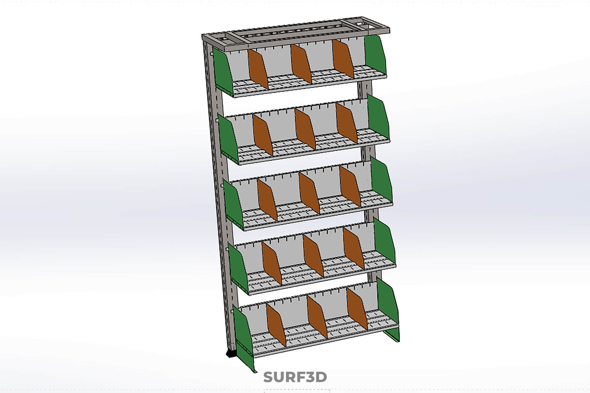 Book Shelf Rack Case Organizer Divider Shelving Bookshelf 3D Model
