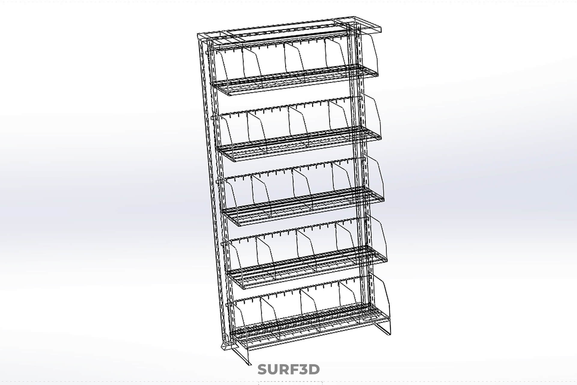 Book Shelf Rack Case Organizer Divider Shelving Bookshelf 3D Model