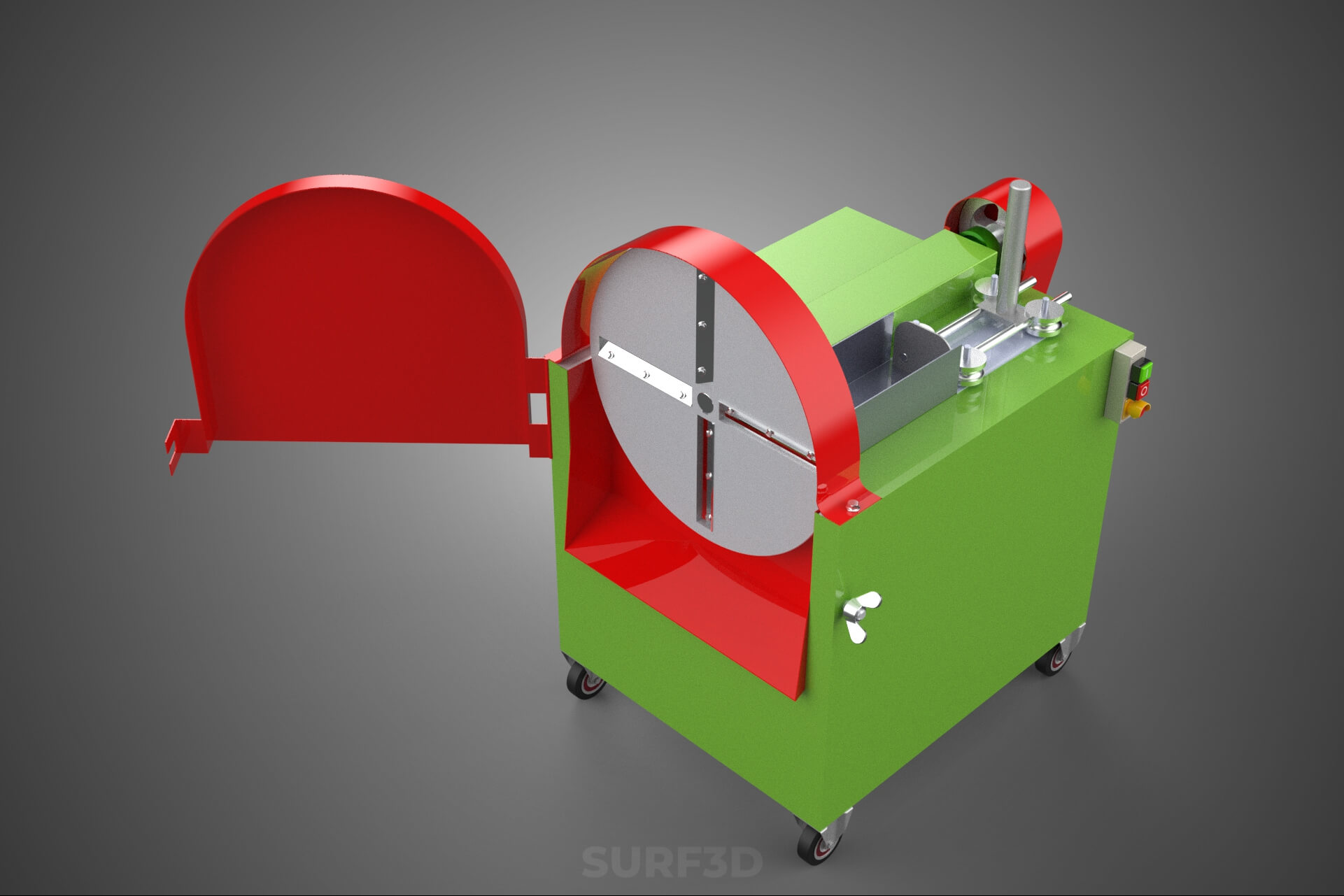 Cassava Potato Tuber Chips Slicer Cut Cutter Chopper Machine 3D Model