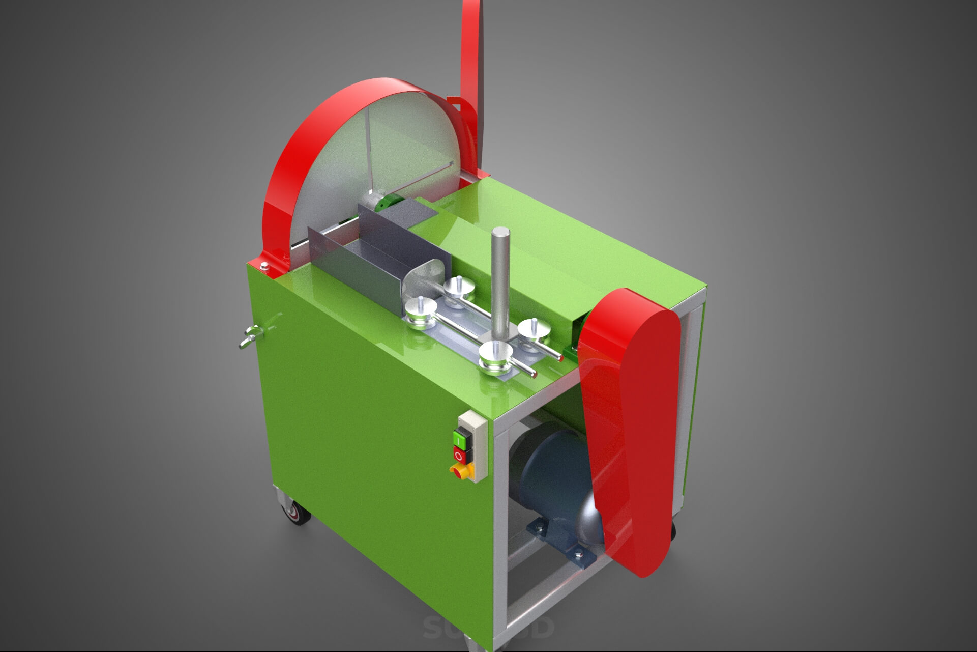 Cassava Potato Tuber Chips Slicer Cut Cutter Chopper Machine 3D Model
