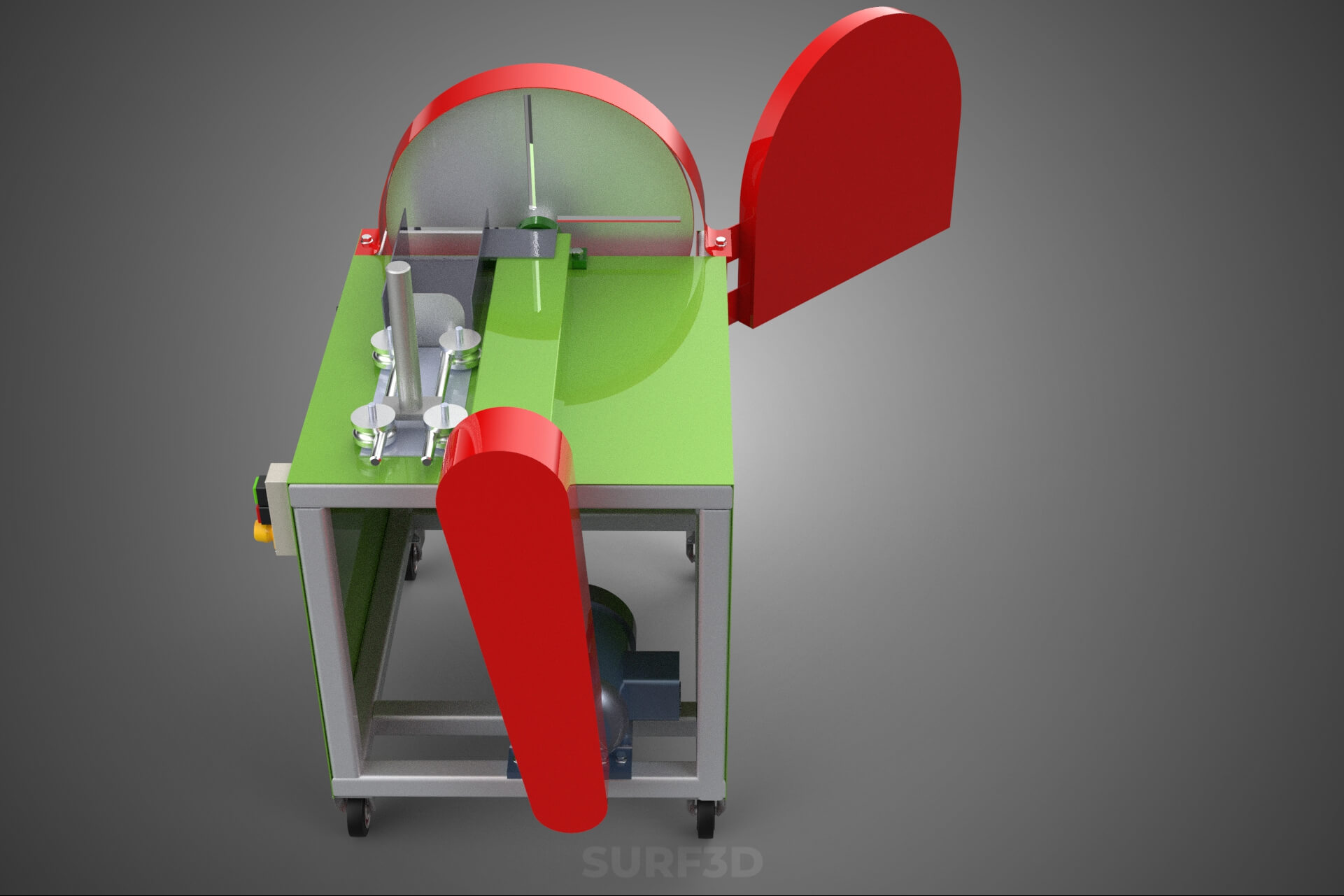 Cassava Potato Tuber Chips Slicer Cut Cutter Chopper Machine 3D Model