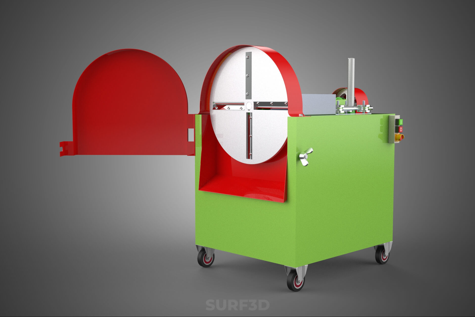 Cassava Potato Tuber Chips Slicer Cut Cutter Chopper Machine 3D Model