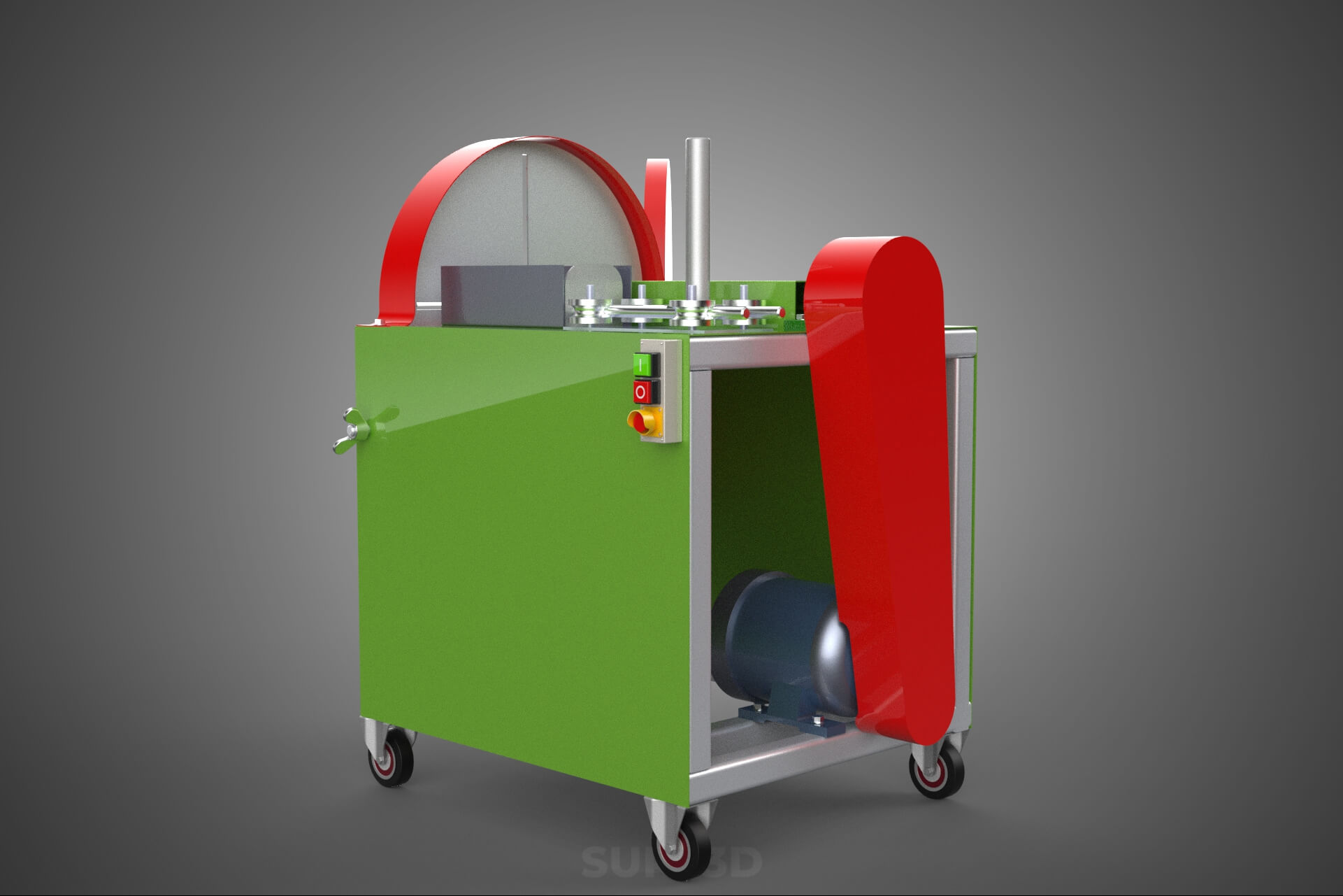 Cassava Potato Tuber Chips Slicer Cut Cutter Chopper Machine 3D Model