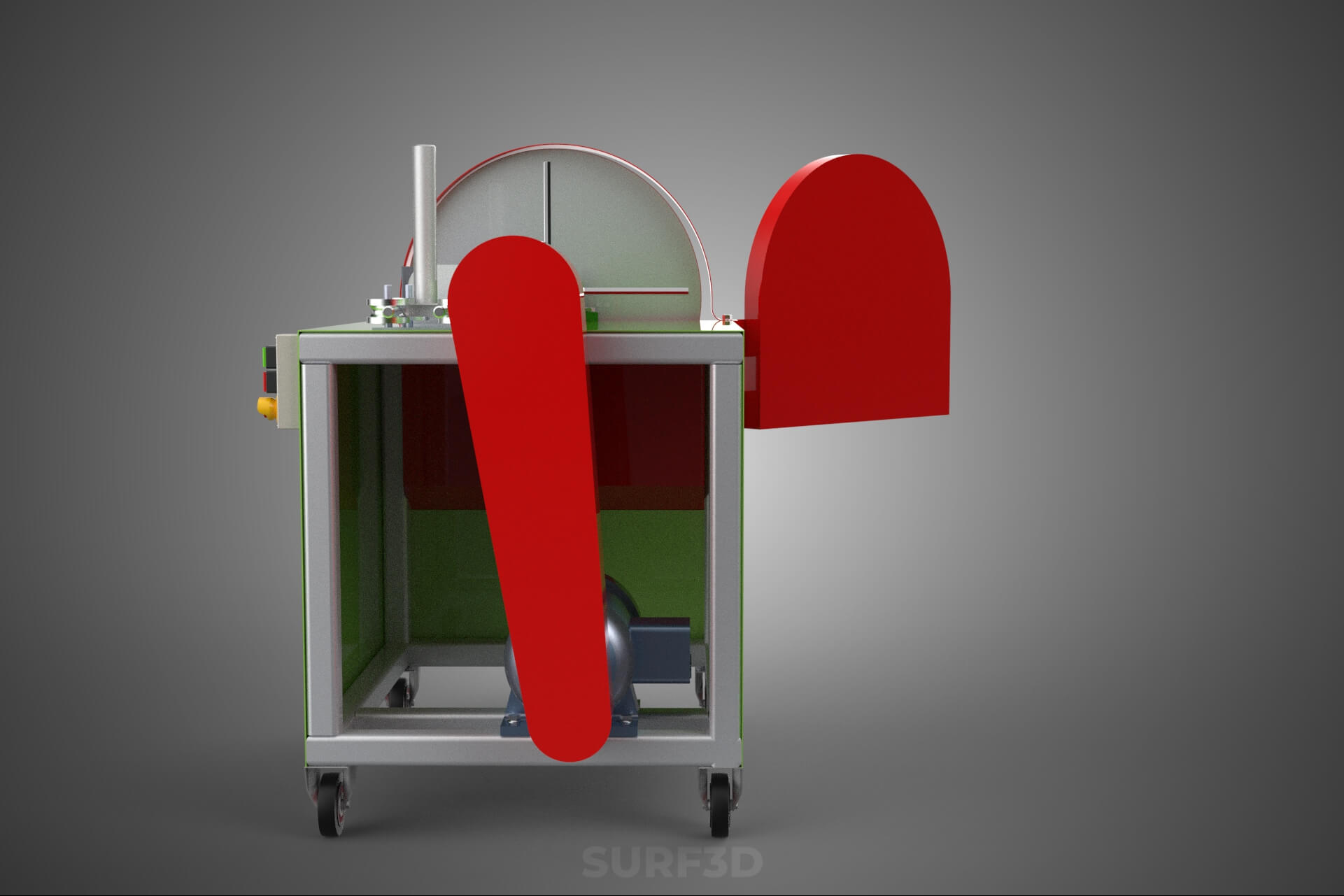 Cassava Potato Tuber Chips Slicer Cut Cutter Chopper Machine 3D Model