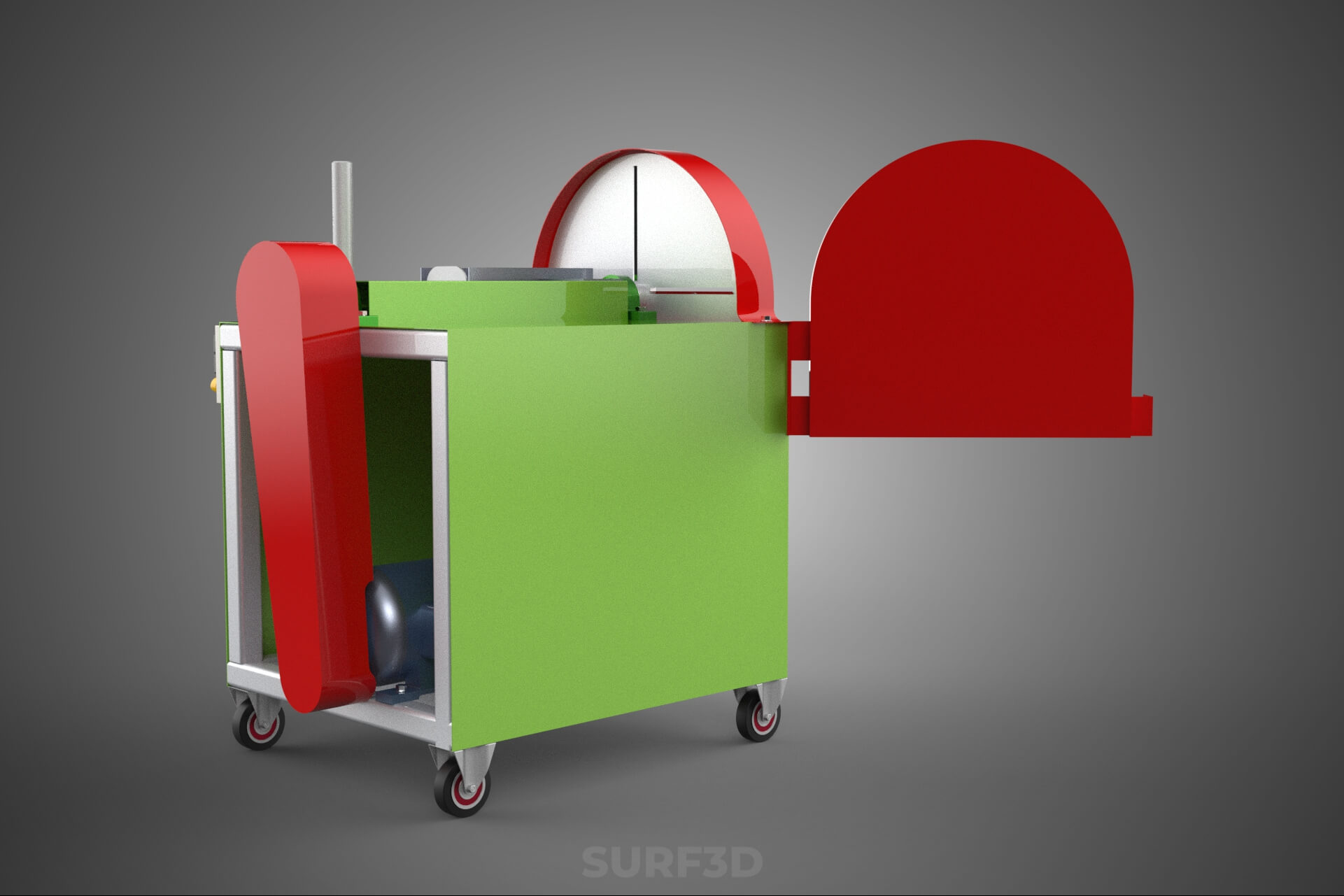 Cassava Potato Tuber Chips Slicer Cut Cutter Chopper Machine 3D Model