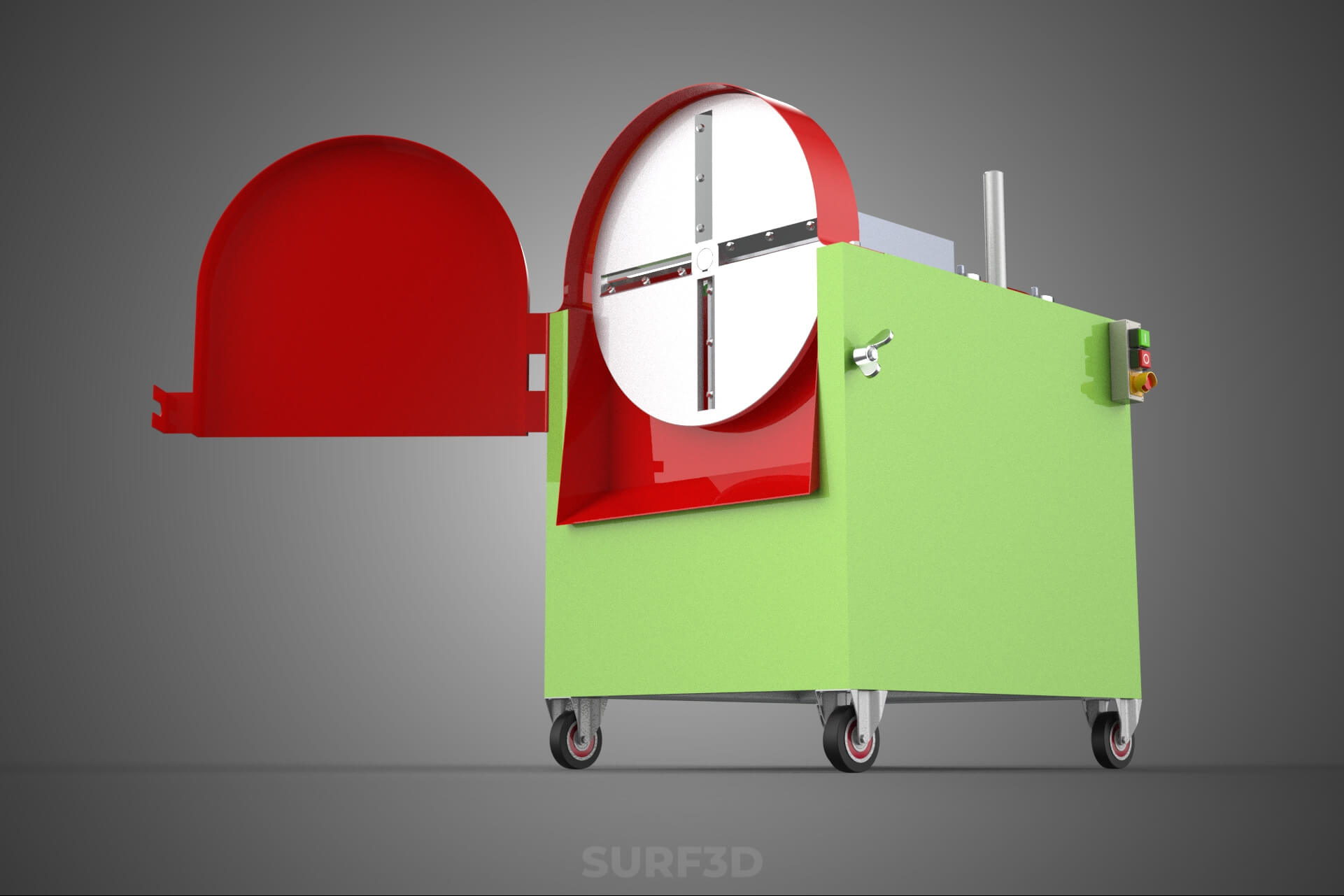 Cassava Potato Tuber Chips Slicer Cut Cutter Chopper Machine 3D Model