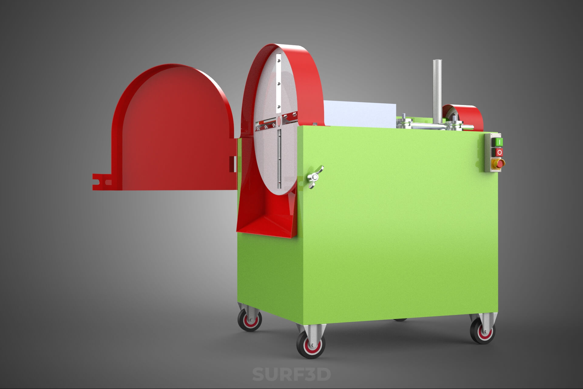 Cassava Potato Tuber Chips Slicer Cut Cutter Chopper Machine 3D Model