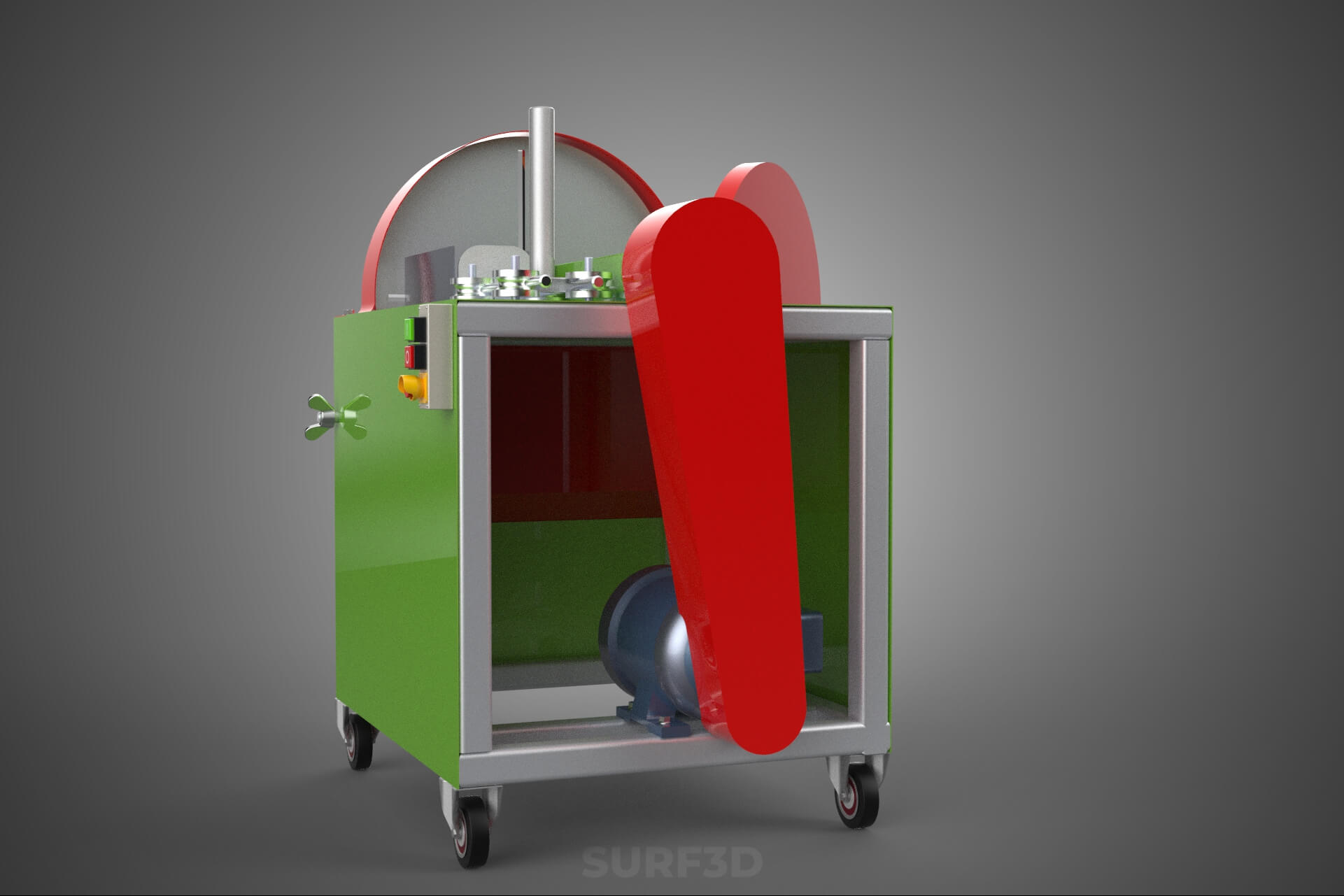 Cassava Potato Tuber Chips Slicer Cut Cutter Chopper Machine 3D Model