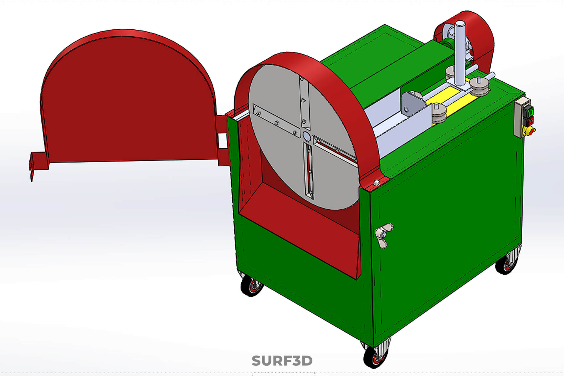 Cassava Potato Tuber Chips Slicer Cut Cutter Chopper Machine 3D Model