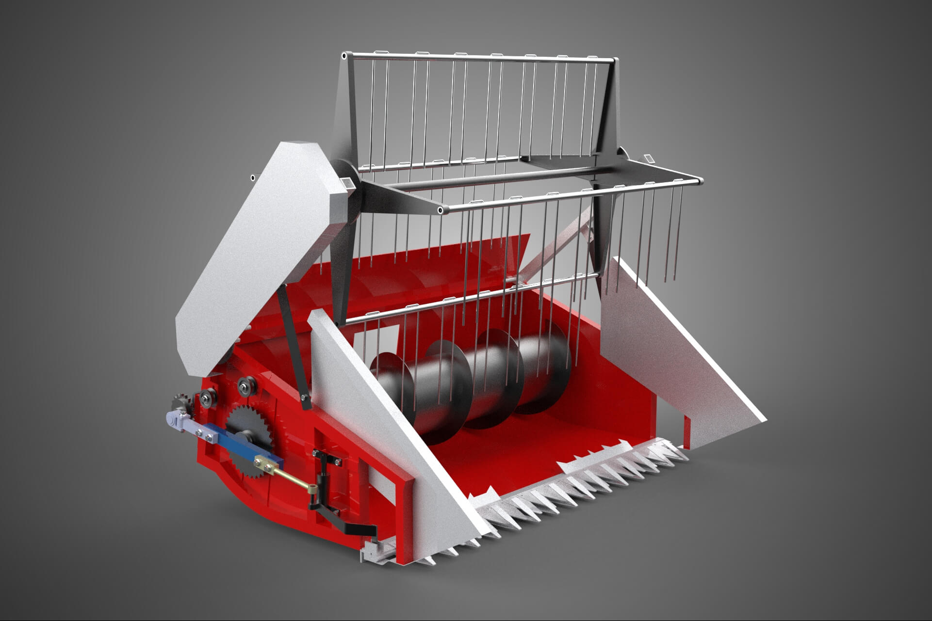Combine Harvester Grain Header Harvesting Auger Blade Cutter 3D Model