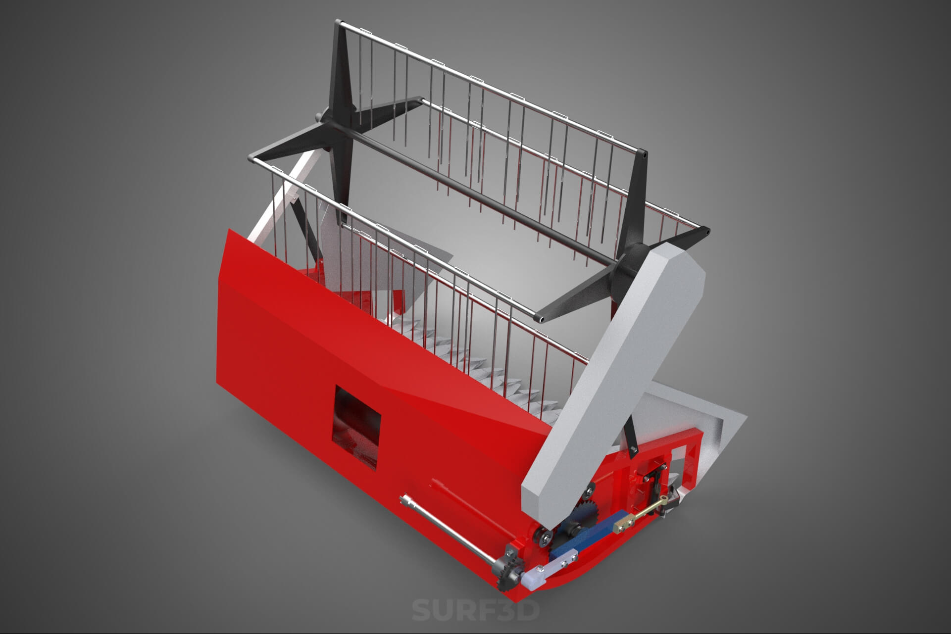 Combine Harvester Grain Header Harvesting Auger Blade Cutter 3D Model
