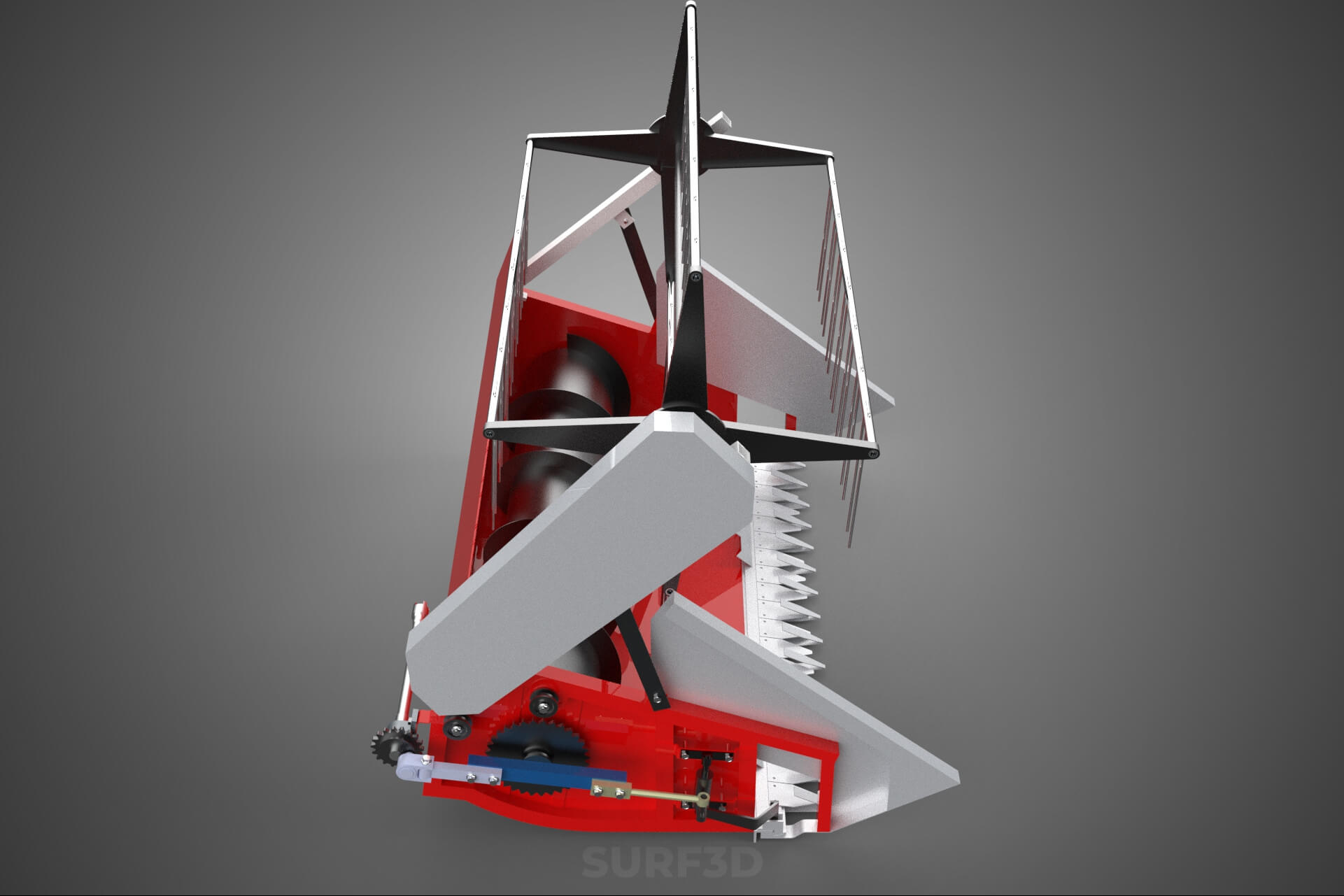 Combine Harvester Grain Header Harvesting Auger Blade Cutter 3D Model