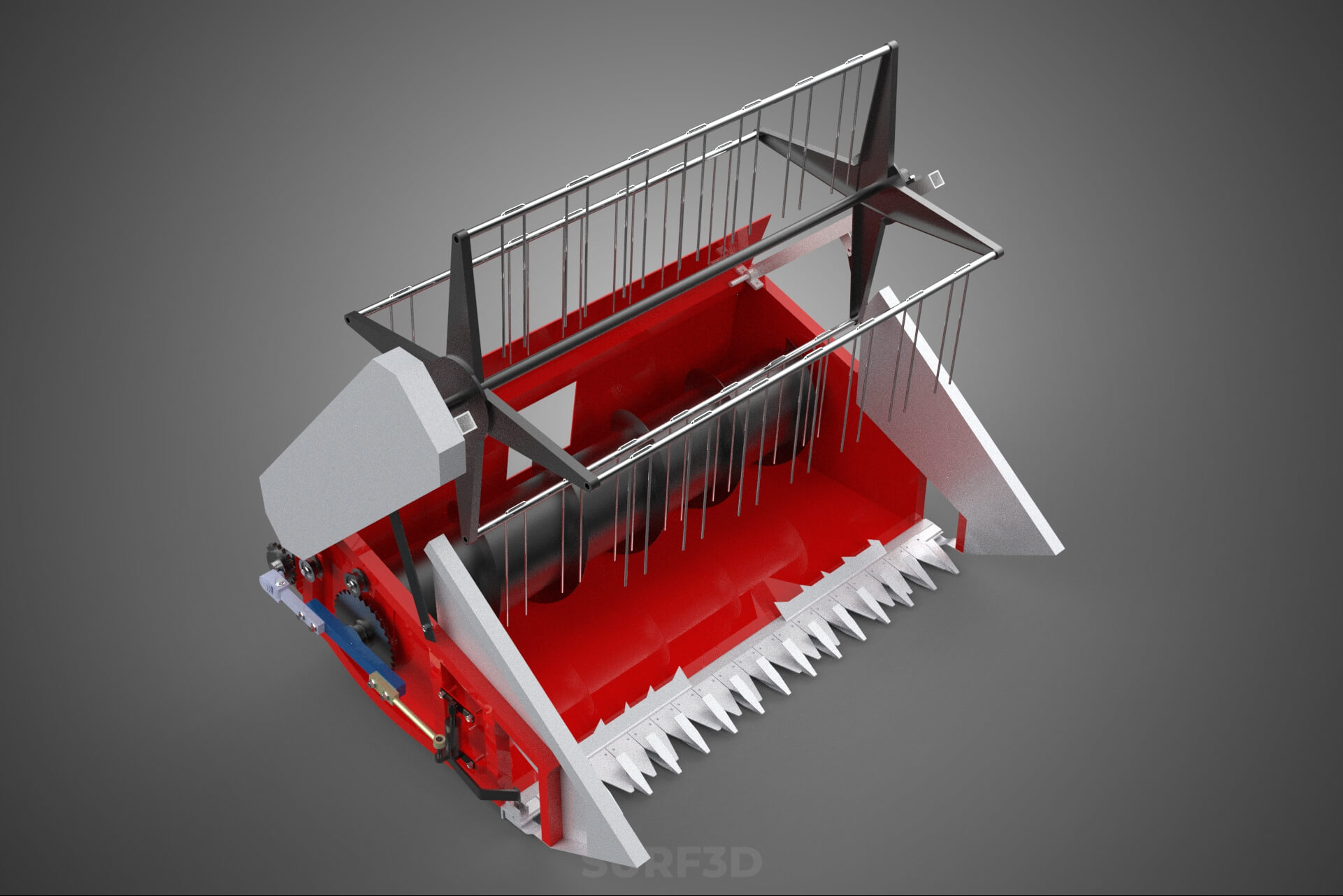 Combine Harvester Grain Header Harvesting Auger Blade Cutter 3D Model