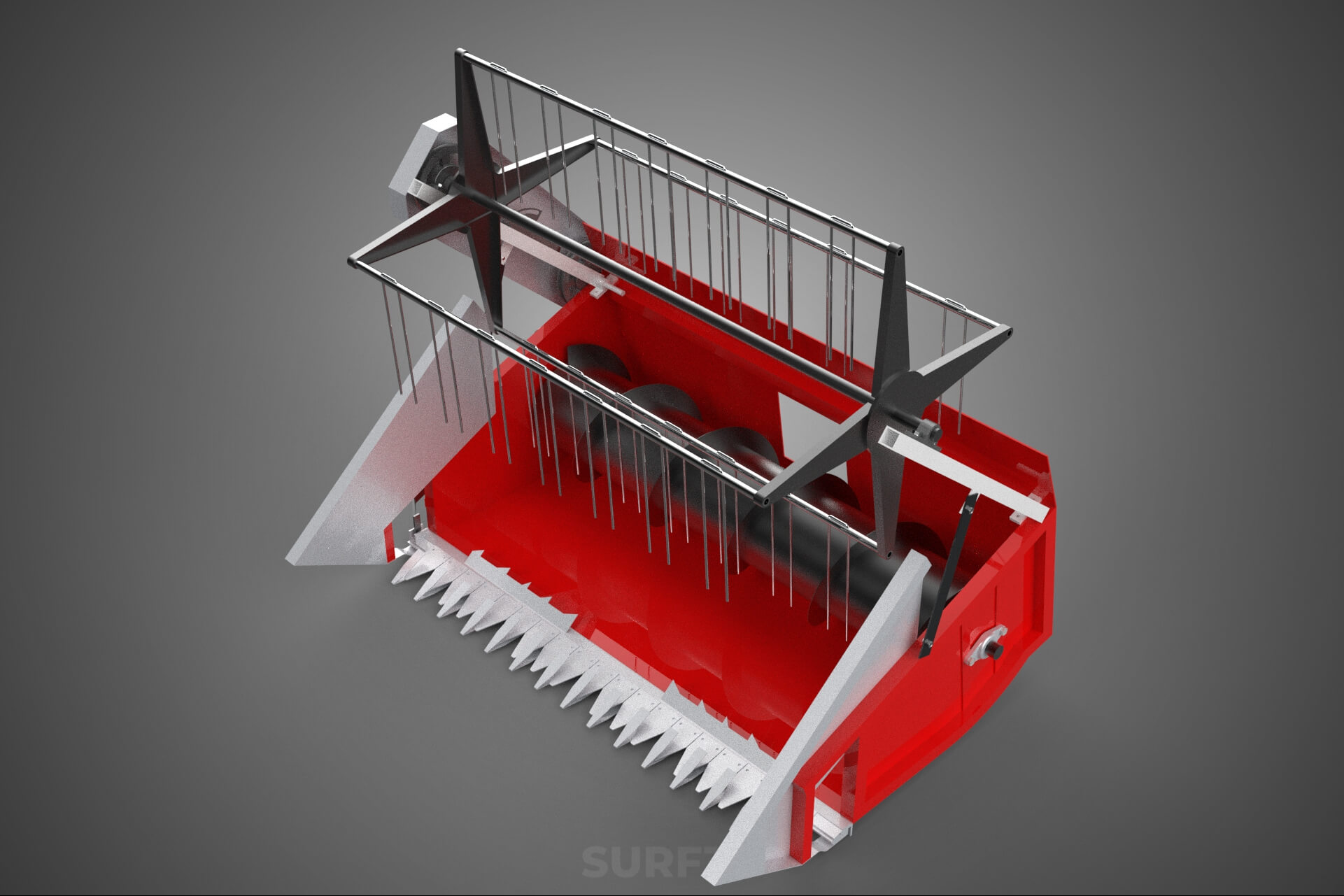Combine Harvester Grain Header Harvesting Auger Blade Cutter 3D Model