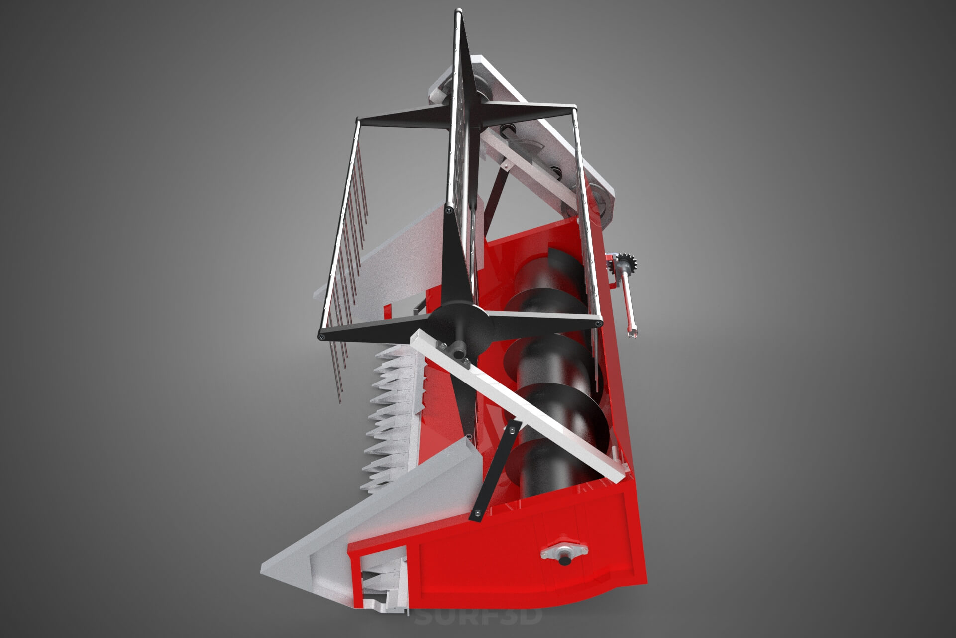 Combine Harvester Grain Header Harvesting Auger Blade Cutter 3D Model