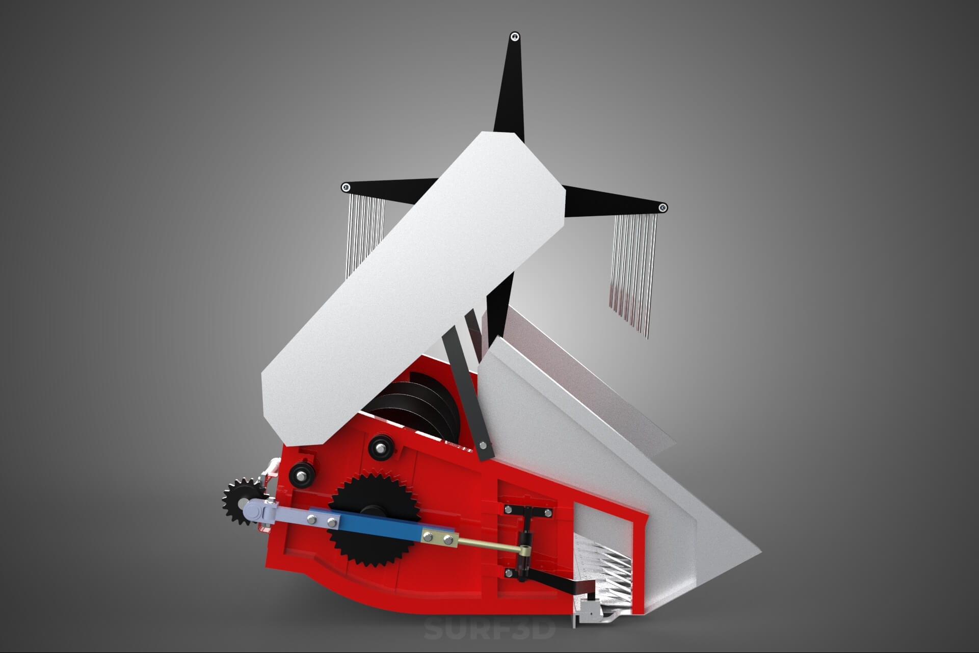 Combine Harvester Grain Header Harvesting Auger Blade Cutter 3D Model