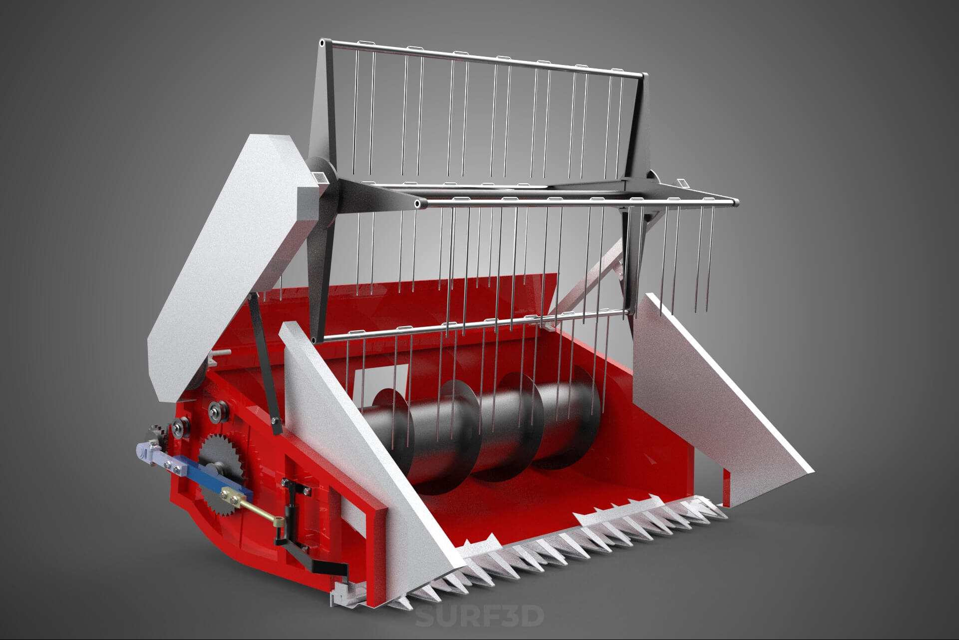 Combine Harvester Grain Header Harvesting Auger Blade Cutter 3D Model