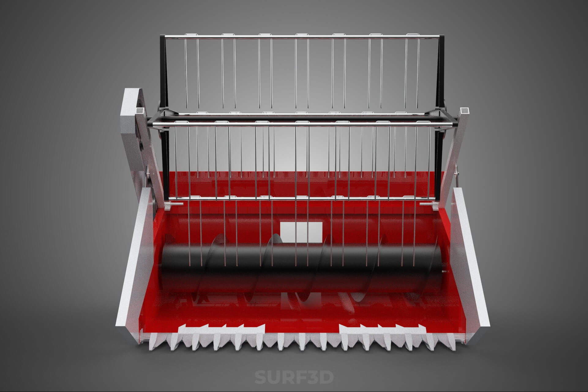 Combine Harvester Grain Header Harvesting Auger Blade Cutter 3D Model