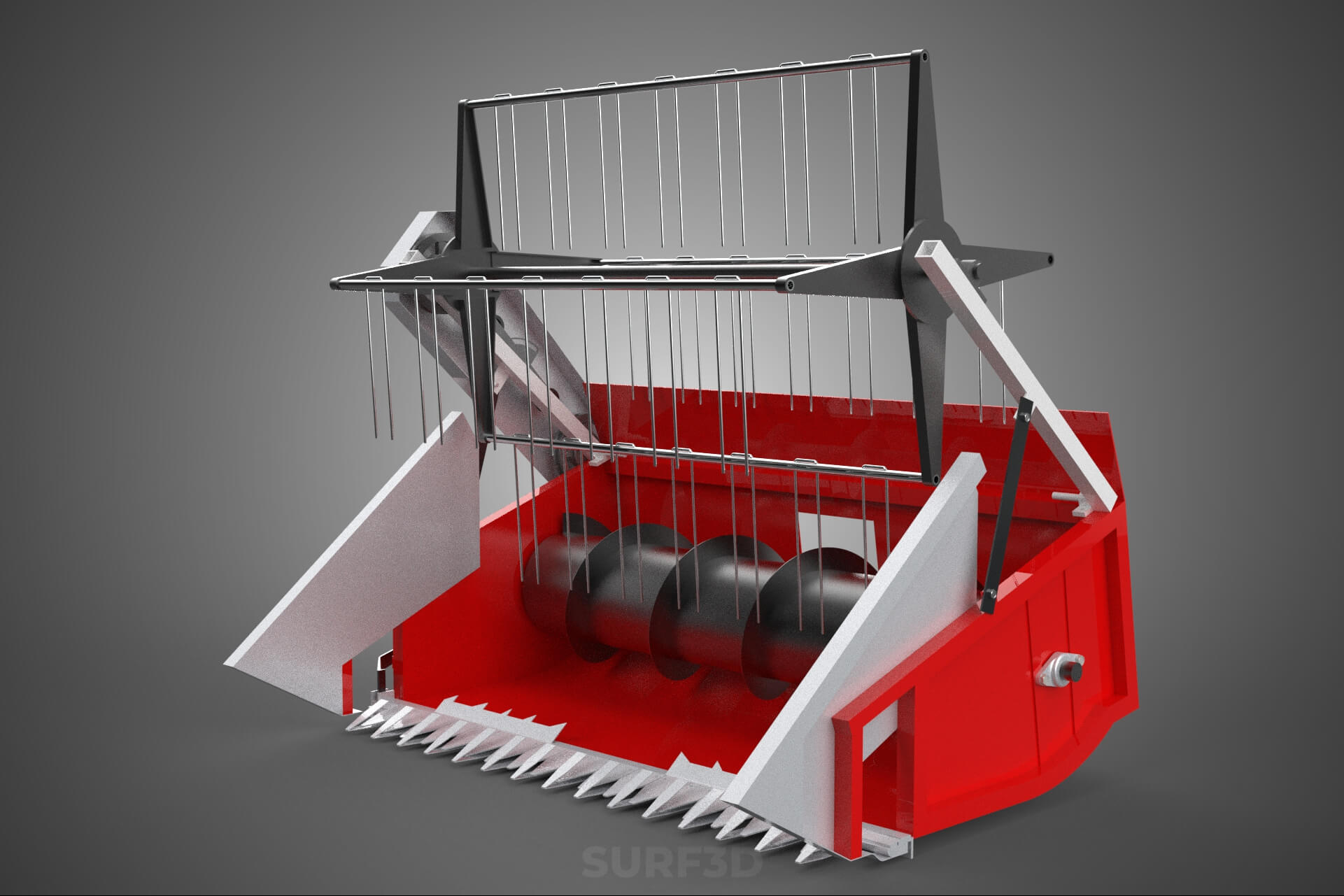 Combine Harvester Grain Header Harvesting Auger Blade Cutter 3D Model