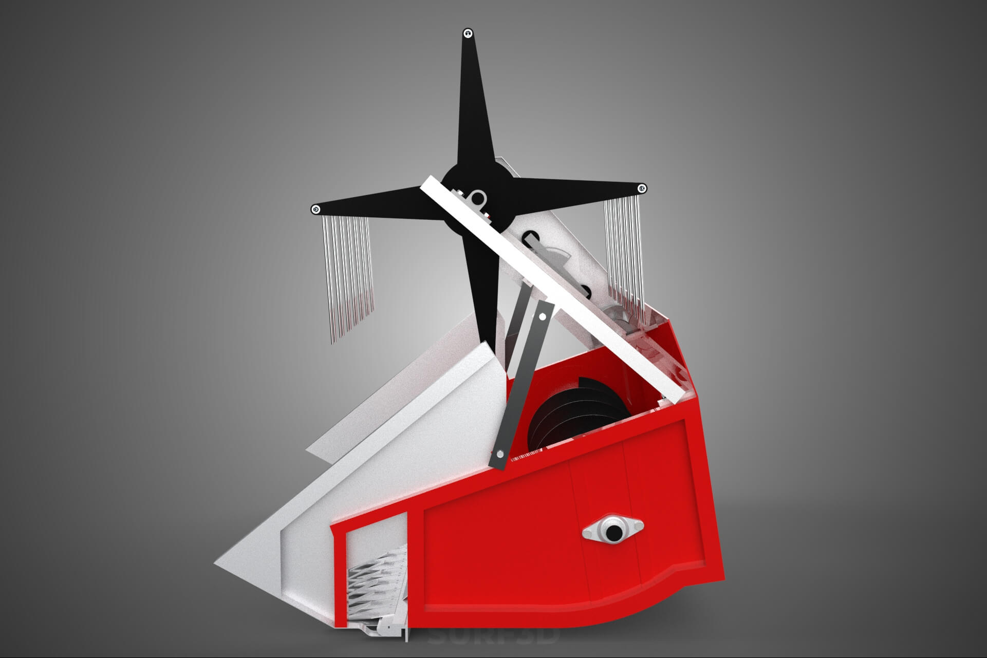 Combine Harvester Grain Header Harvesting Auger Blade Cutter 3D Model