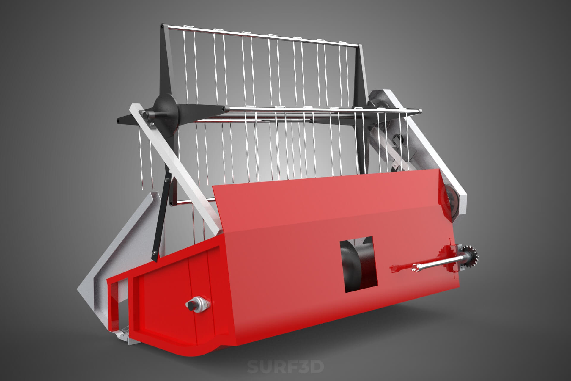 Combine Harvester Grain Header Harvesting Auger Blade Cutter 3D Model