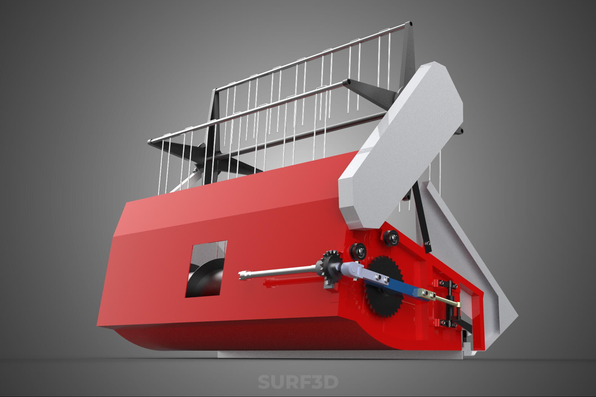 Combine Harvester Grain Header Harvesting Auger Blade Cutter 3D Model