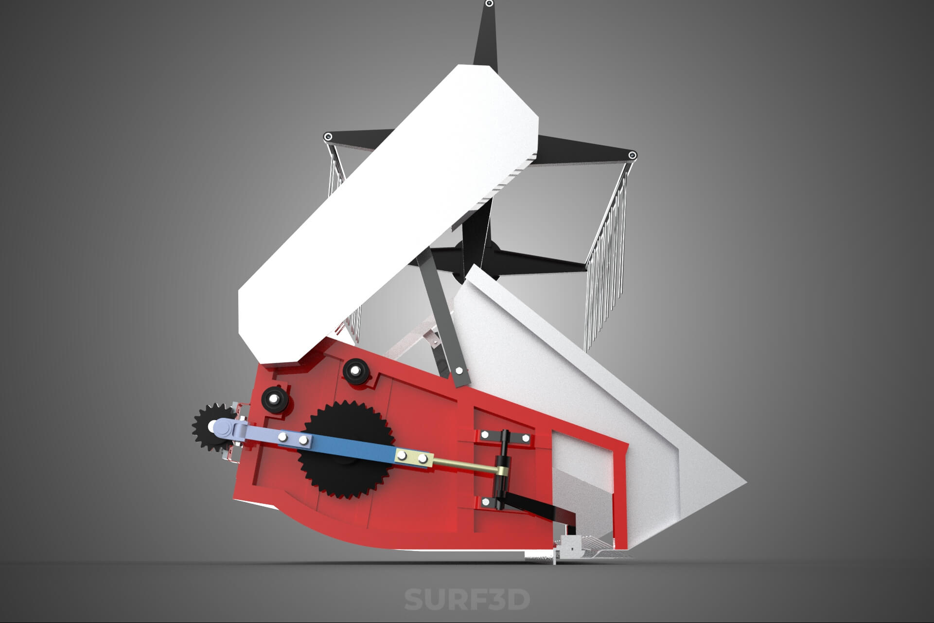 Combine Harvester Grain Header Harvesting Auger Blade Cutter 3D Model