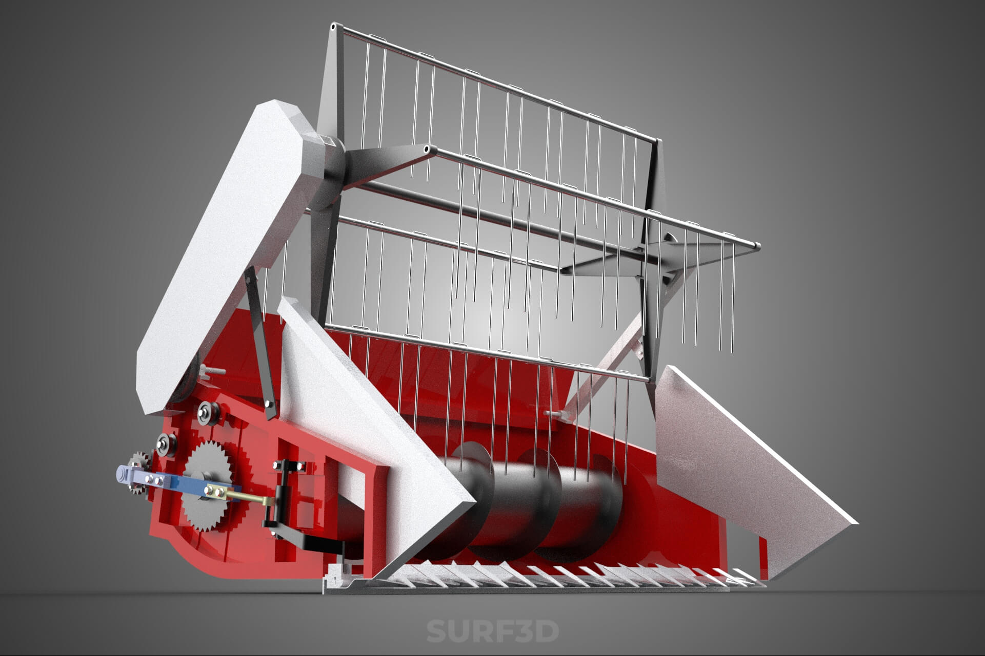Combine Harvester Grain Header Harvesting Auger Blade Cutter 3D Model