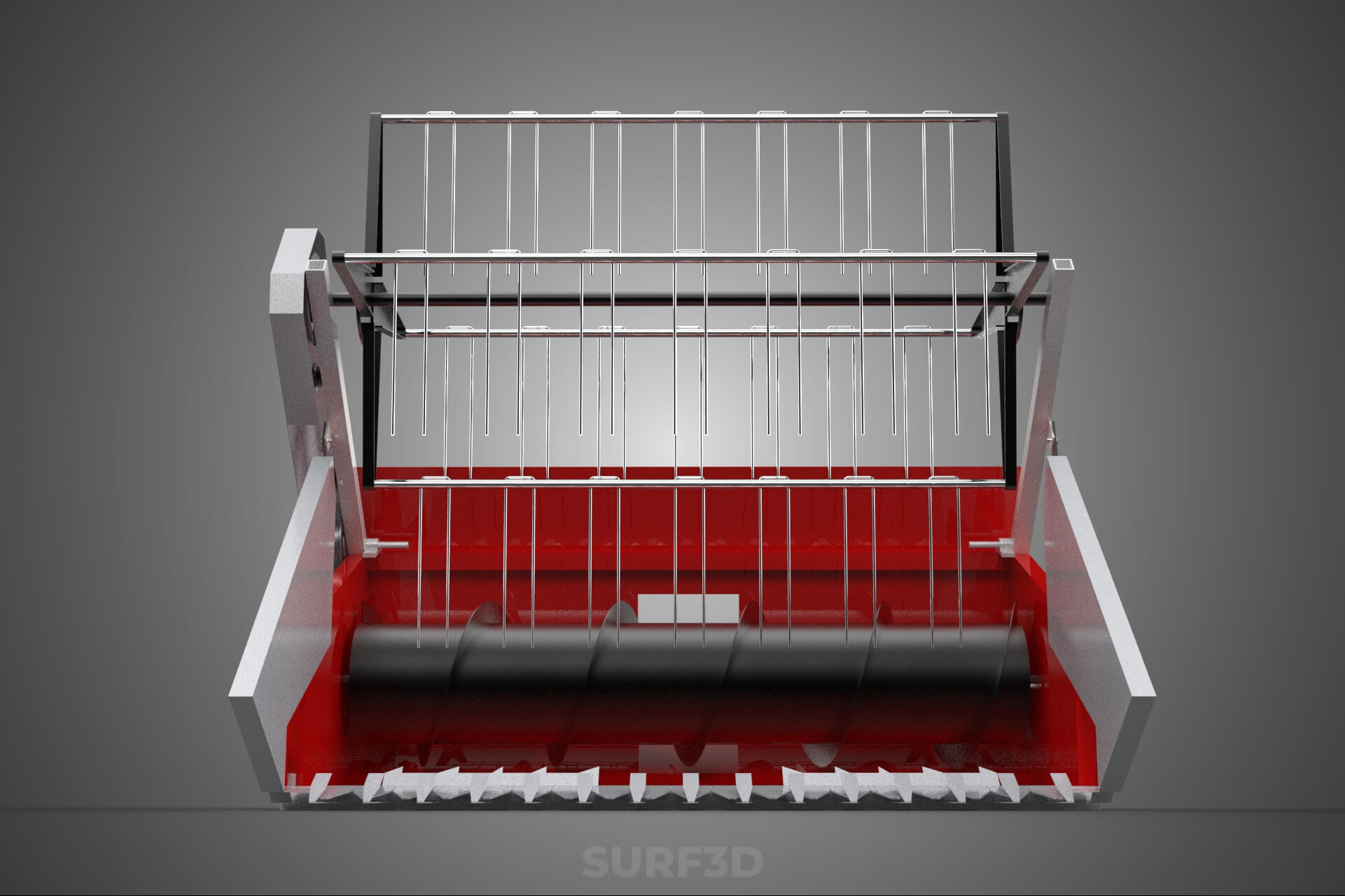 Combine Harvester Grain Header Harvesting Auger Blade Cutter 3D Model