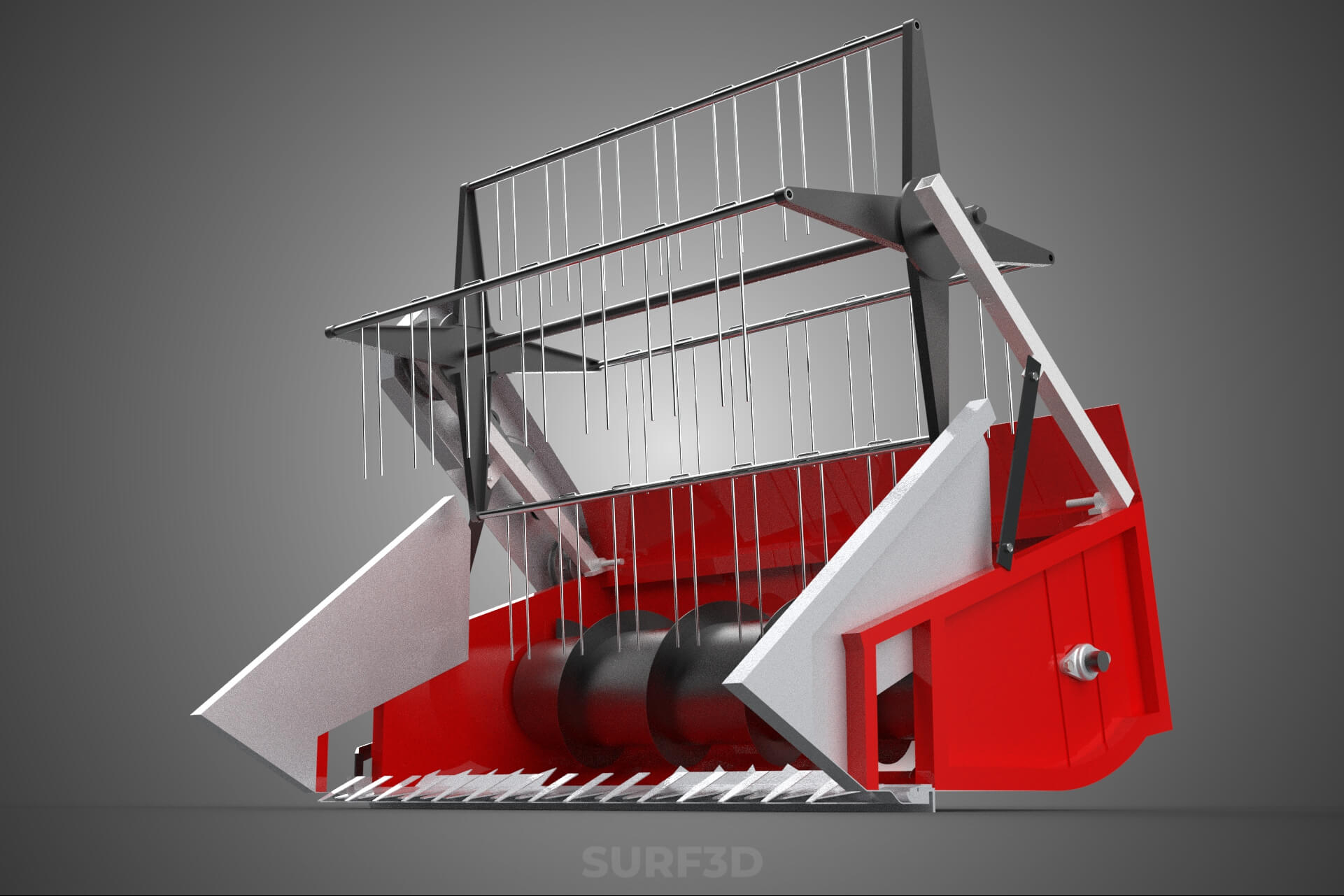 Combine Harvester Grain Header Harvesting Auger Blade Cutter 3D Model