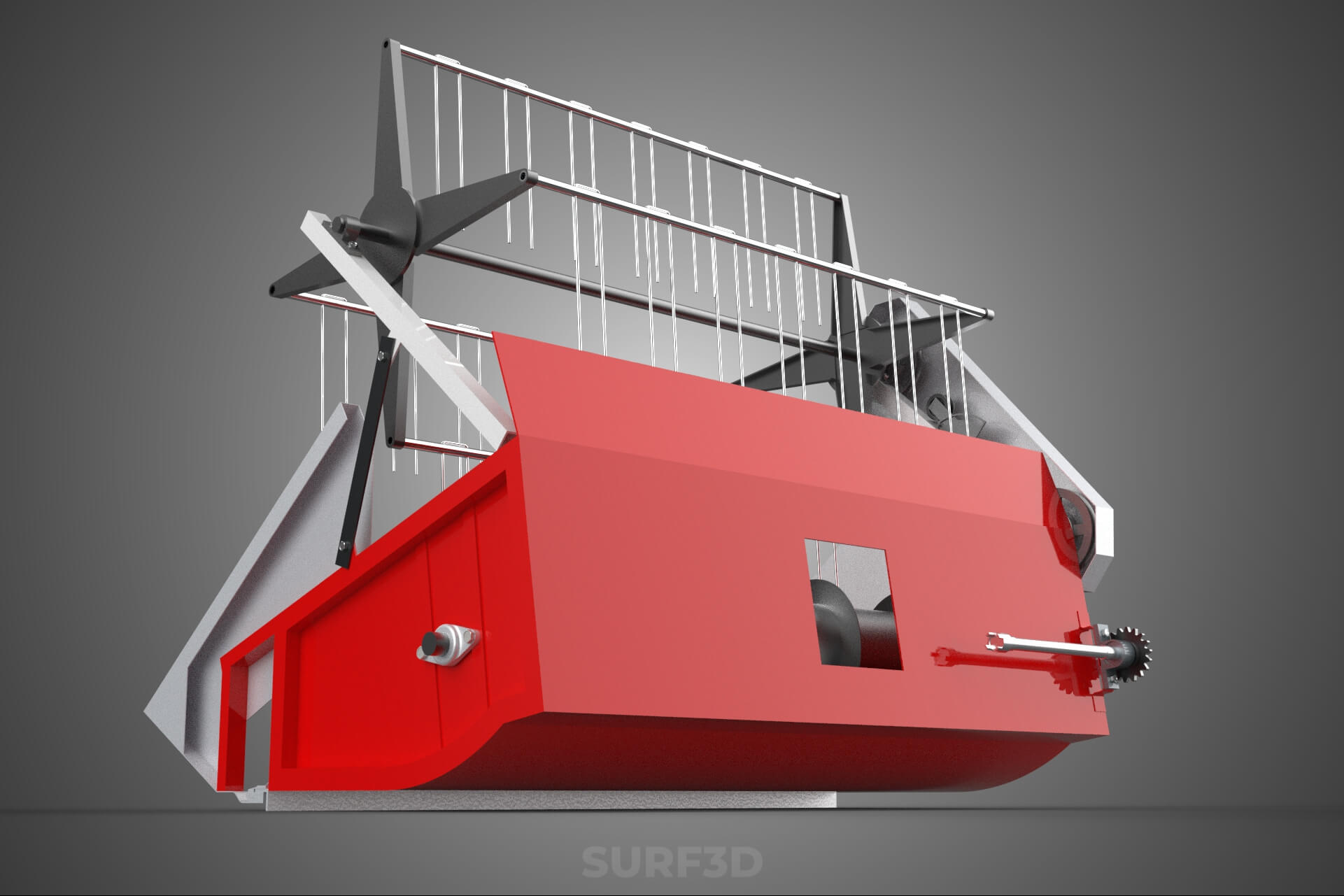 Combine Harvester Grain Header Harvesting Auger Blade Cutter 3D Model
