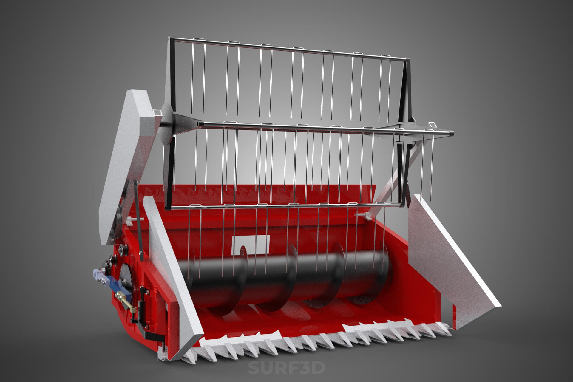 Combine Harvester Grain Header Harvesting Auger Blade Cutter 3D Model