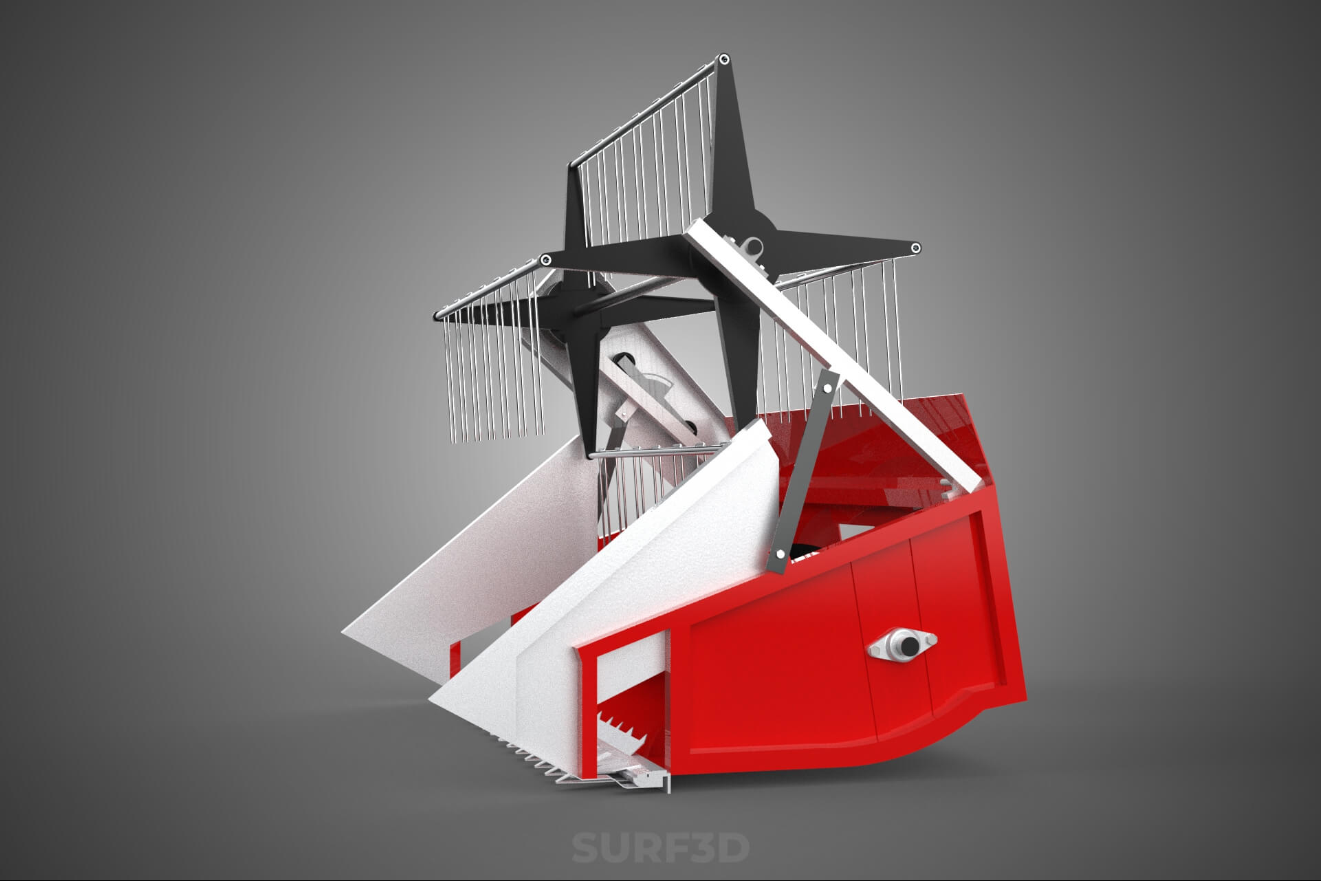 Combine Harvester Grain Header Harvesting Auger Blade Cutter 3D Model
