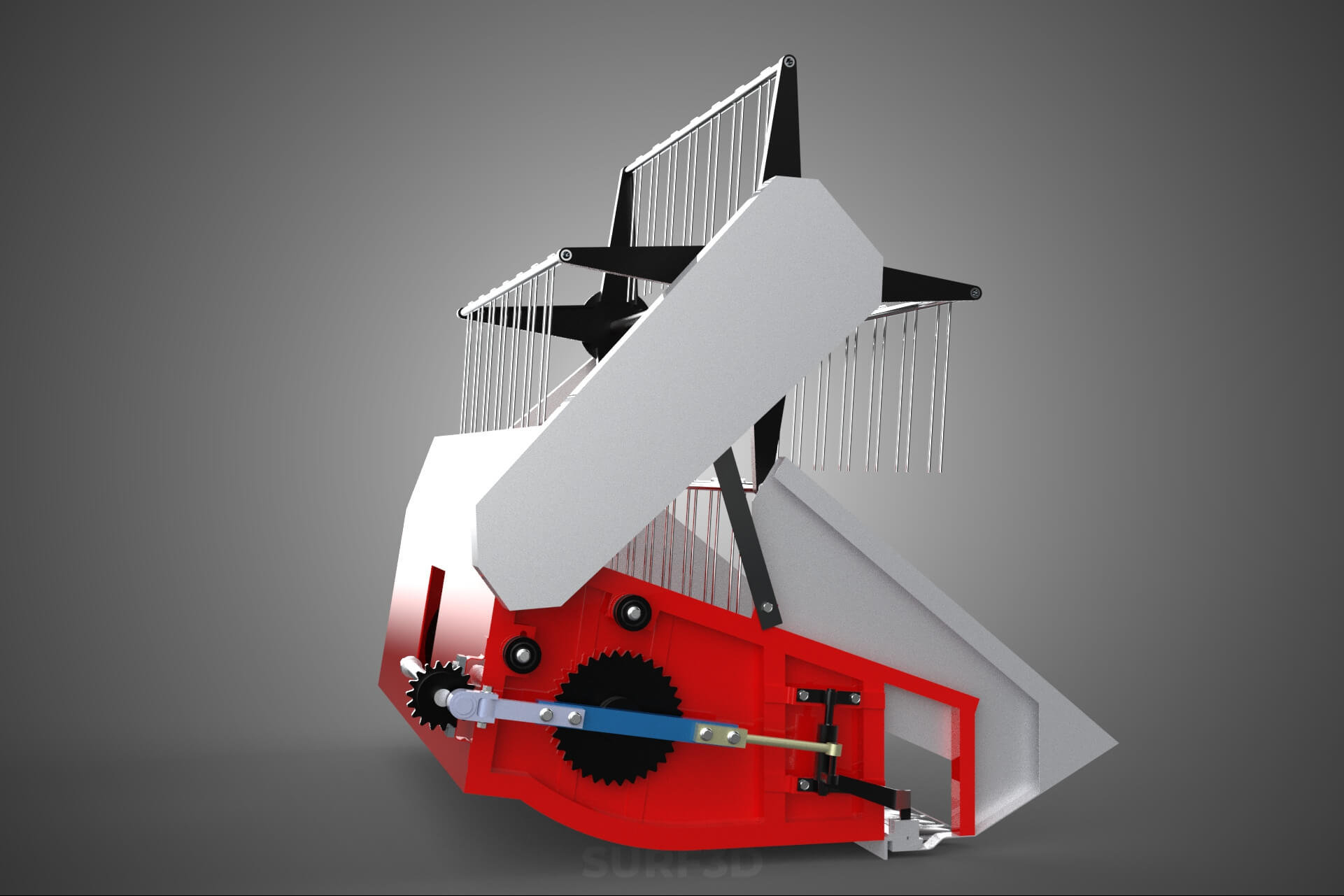 Combine Harvester Grain Header Harvesting Auger Blade Cutter 3D Model