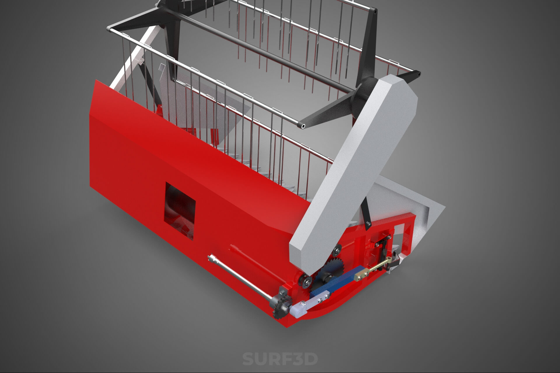 Combine Harvester Grain Header Harvesting Auger Blade Cutter 3D Model