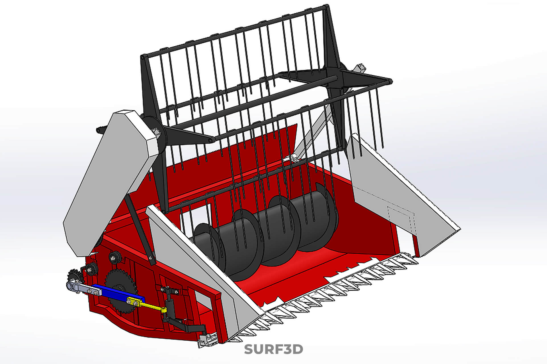 Combine Harvester Grain Header Harvesting Auger Blade Cutter 3D Model