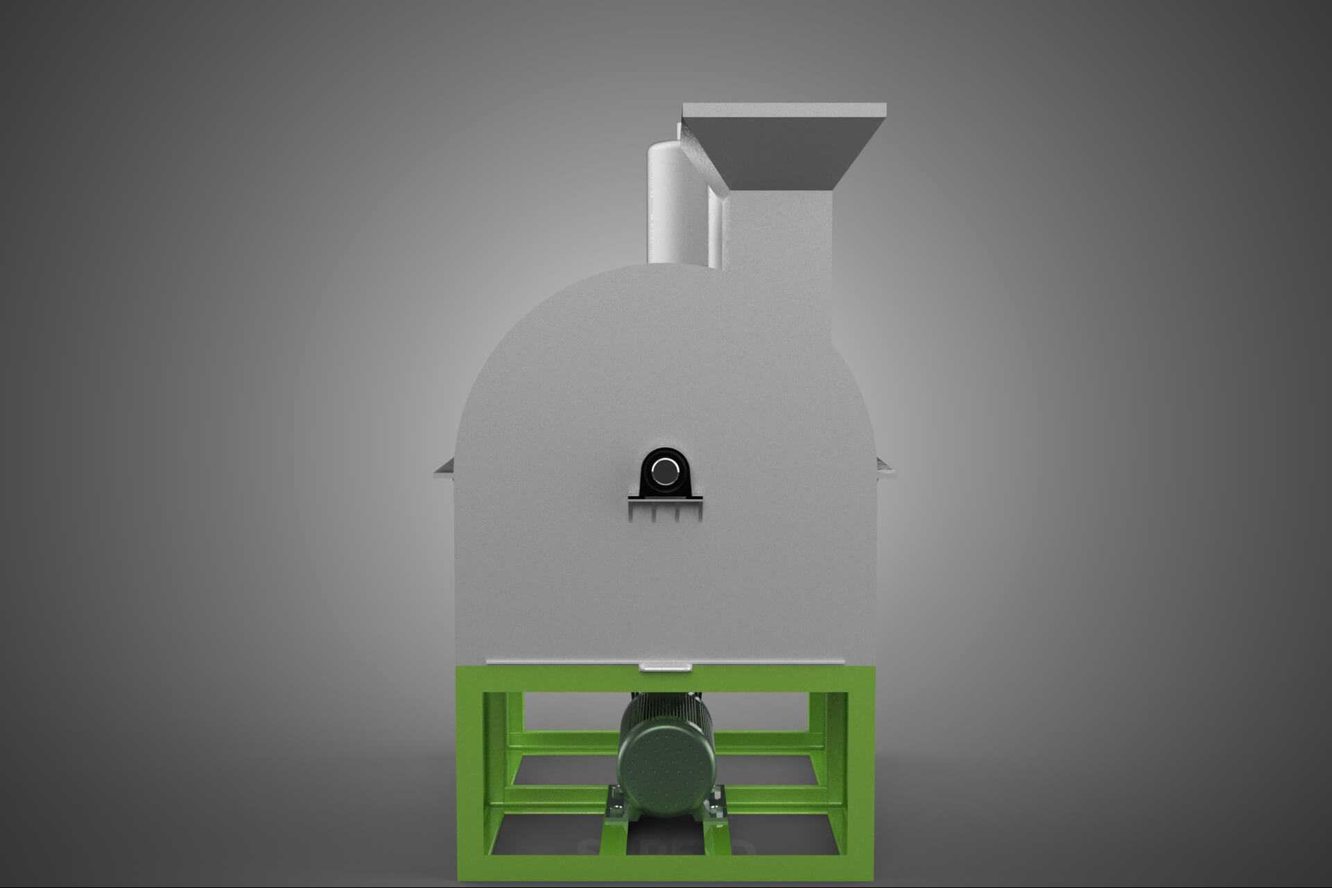 Crusher Hammer Mill Cyclone Dust Suction Separator Machine 3D Model