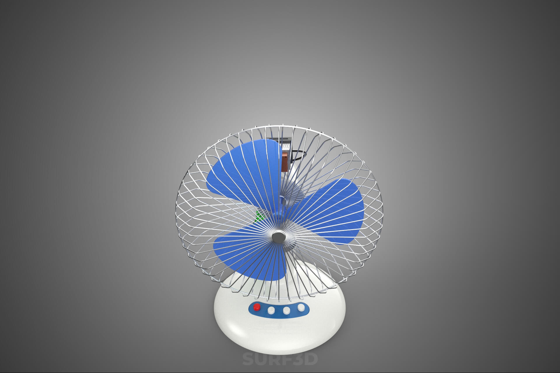 DIY Water Circulation Table Fan Air AC Conditioner Cooler 3D Model